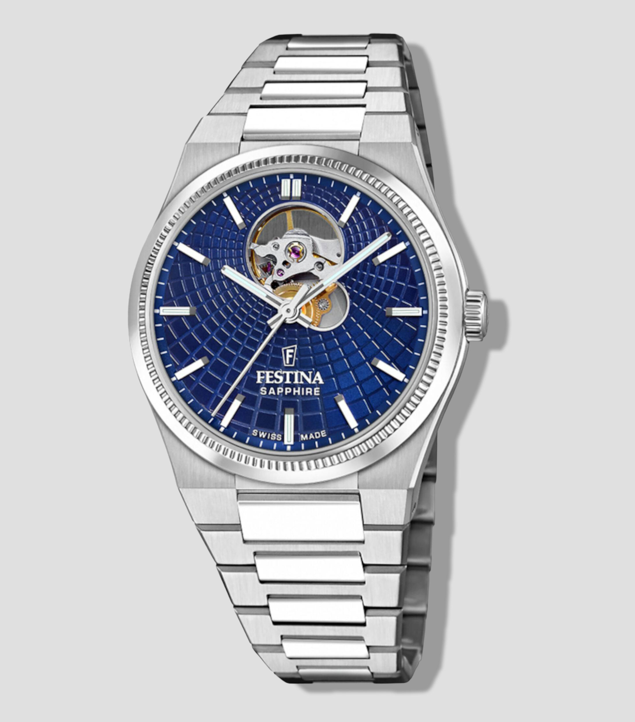 Reloj para Hombre Rive Collection casual plateado, azul