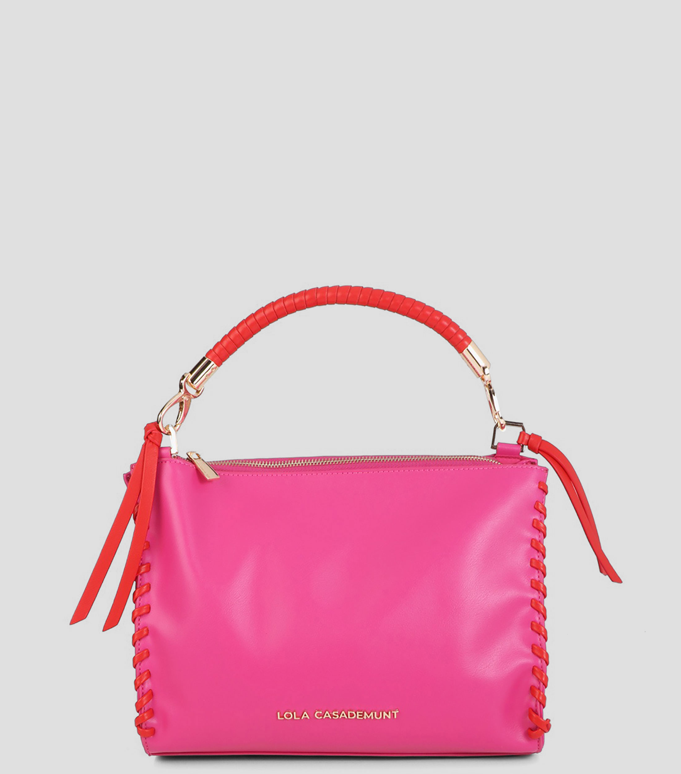 Bolsa crossbody rosa lisa Mujer