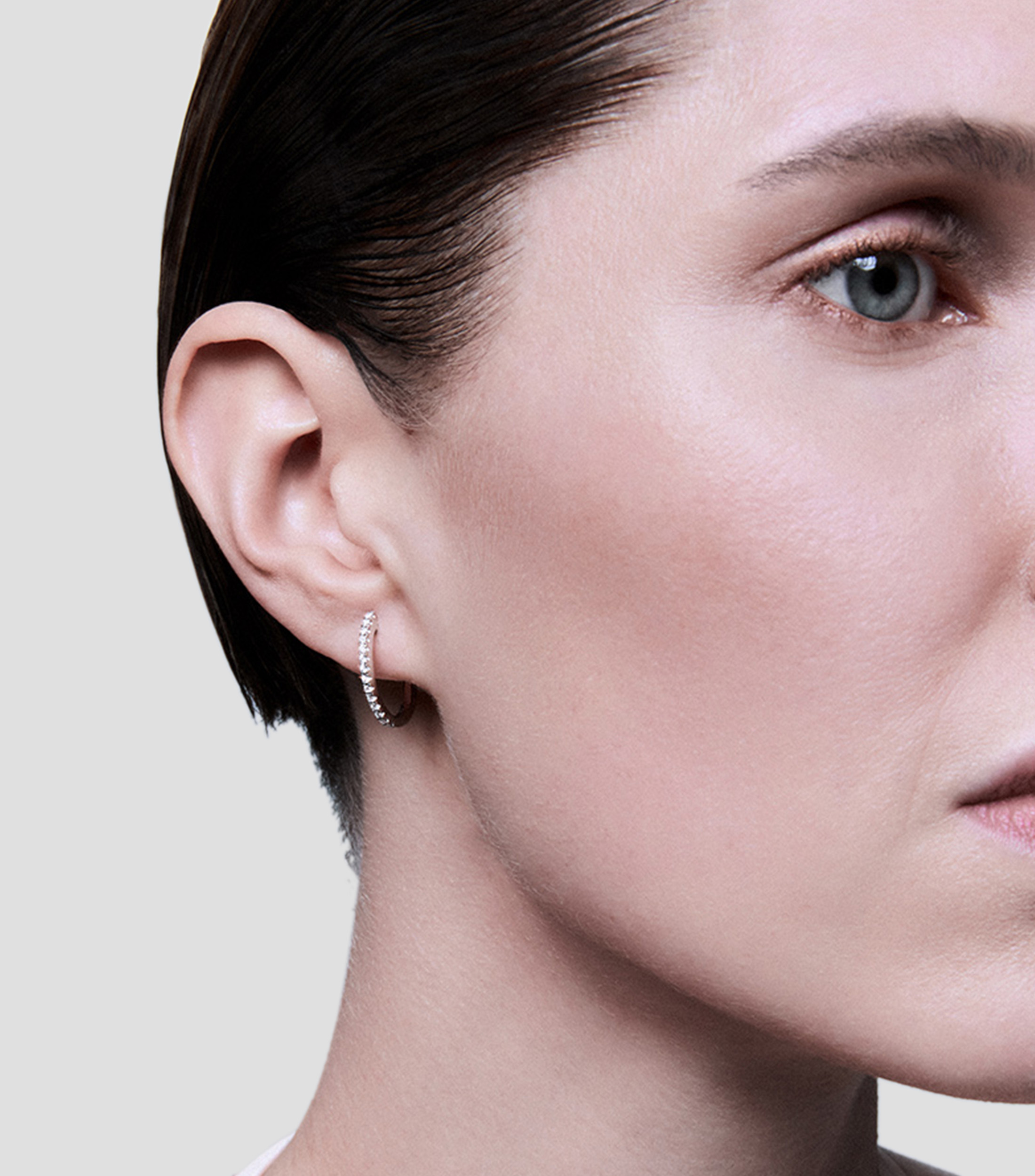 Pendientes de Oro Blanco y Diamantes Mujer