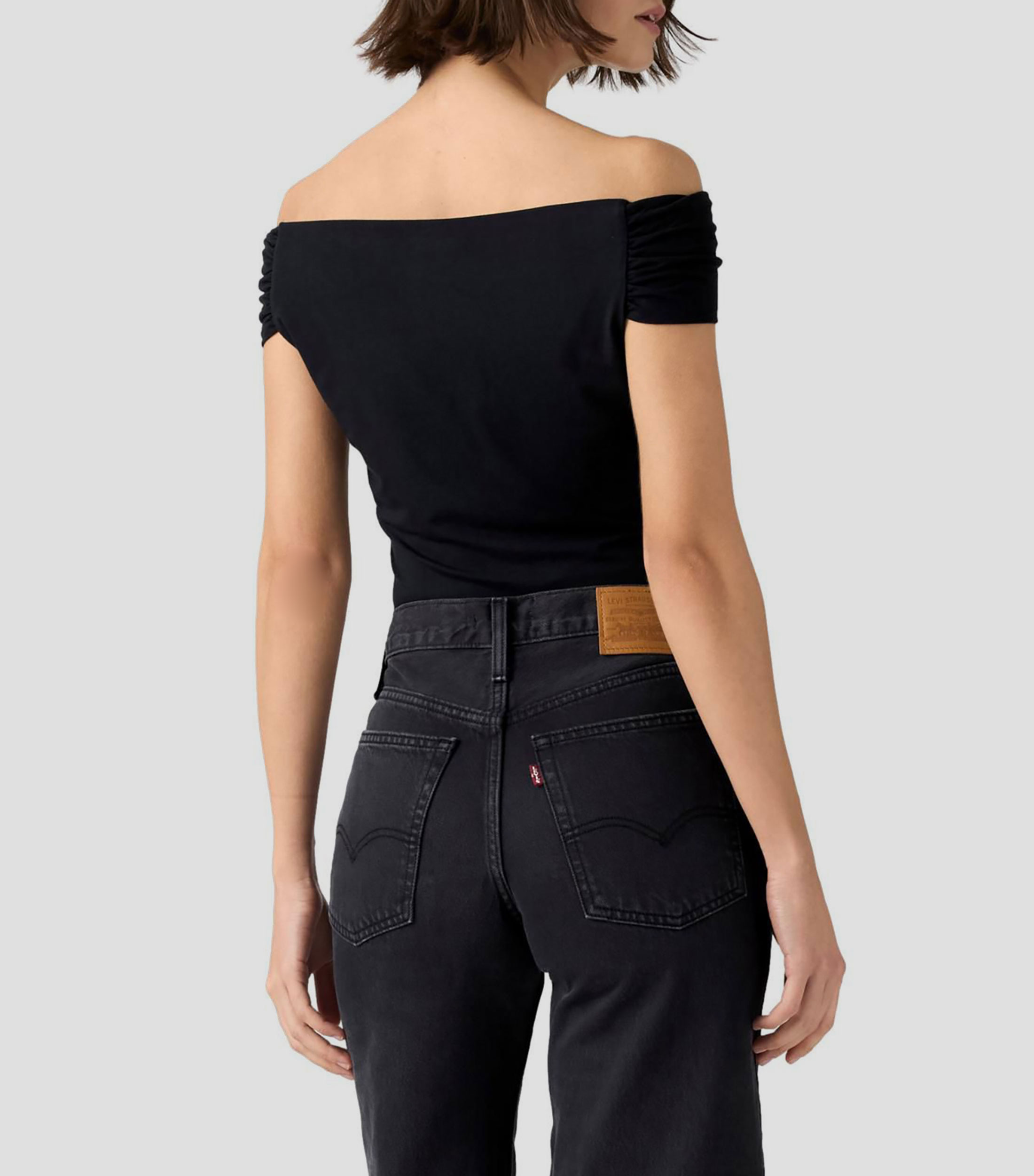 Playera cuello barco sin mangas sólida Mujer