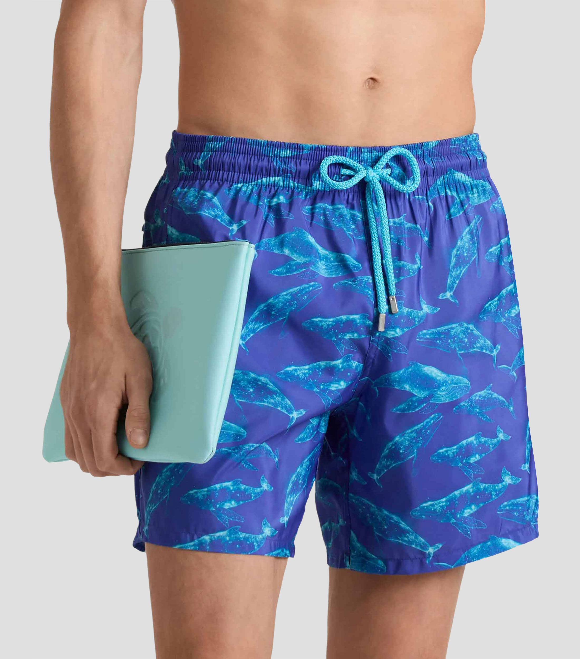 Traje de baño corto estampado Hombre