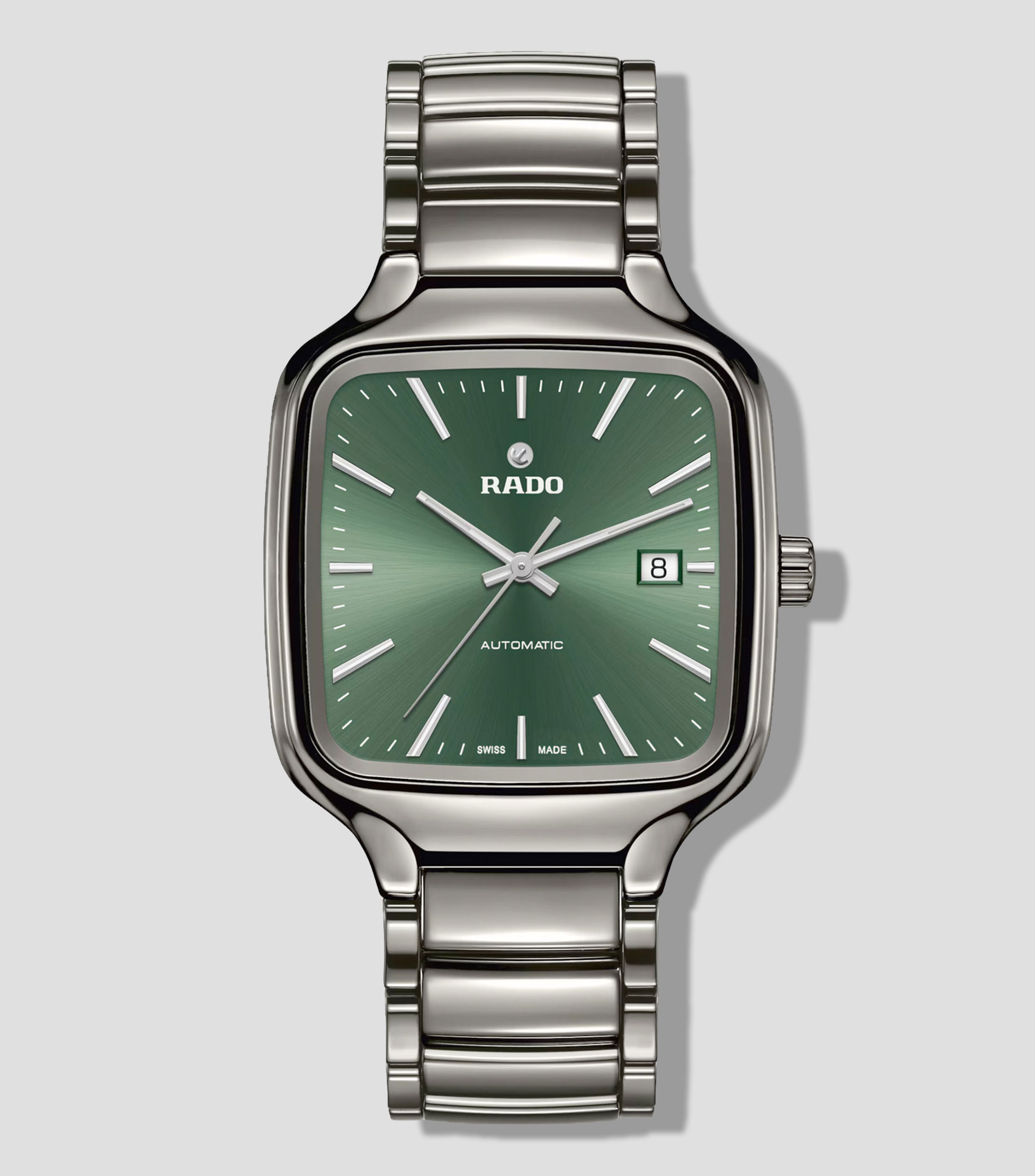 Reloj Unisex True Square casual, Gris, Verde