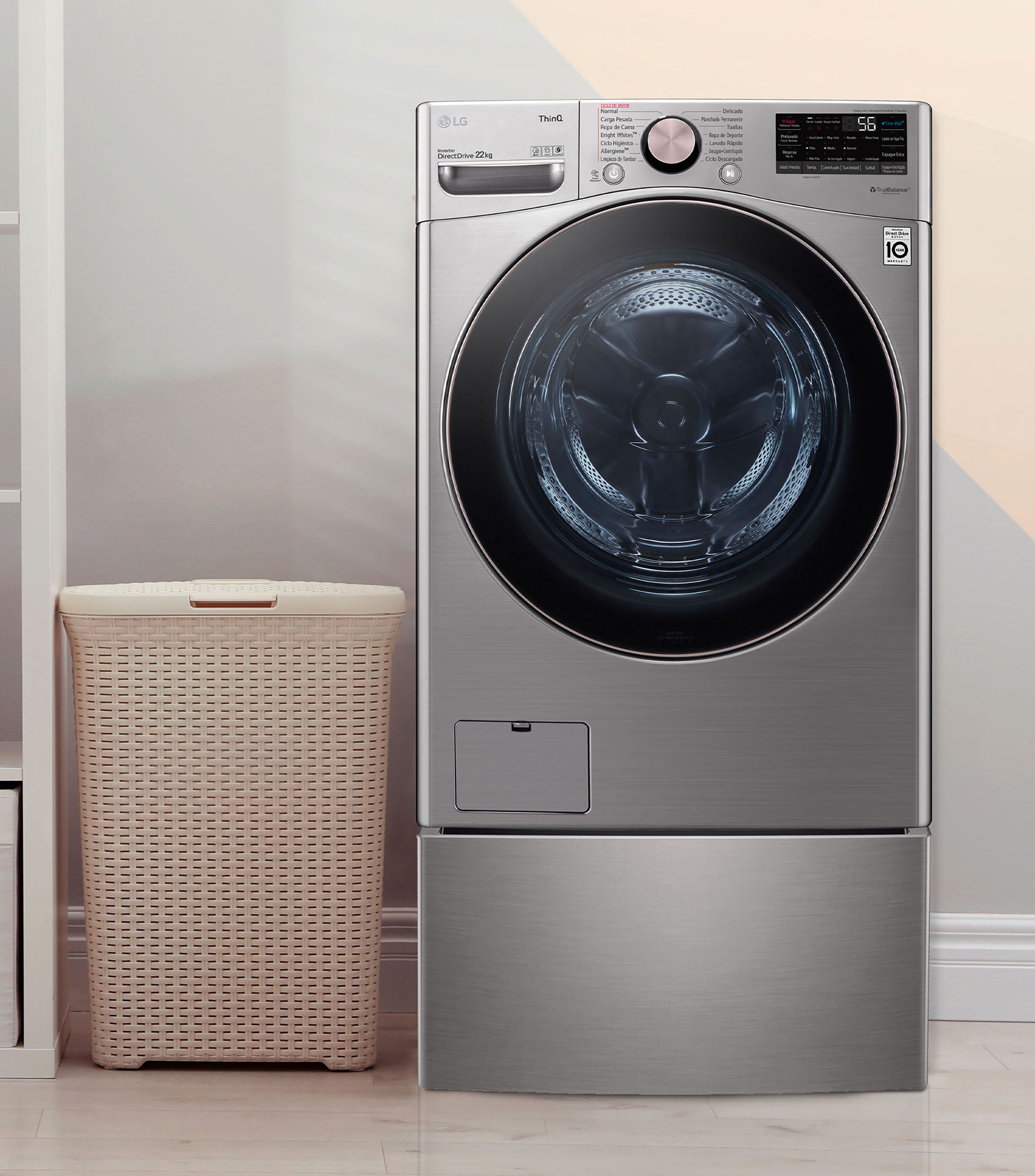Lavadora automática 22 Kg Carga Frontal WM22VV2S6GR.WDP6V Plata