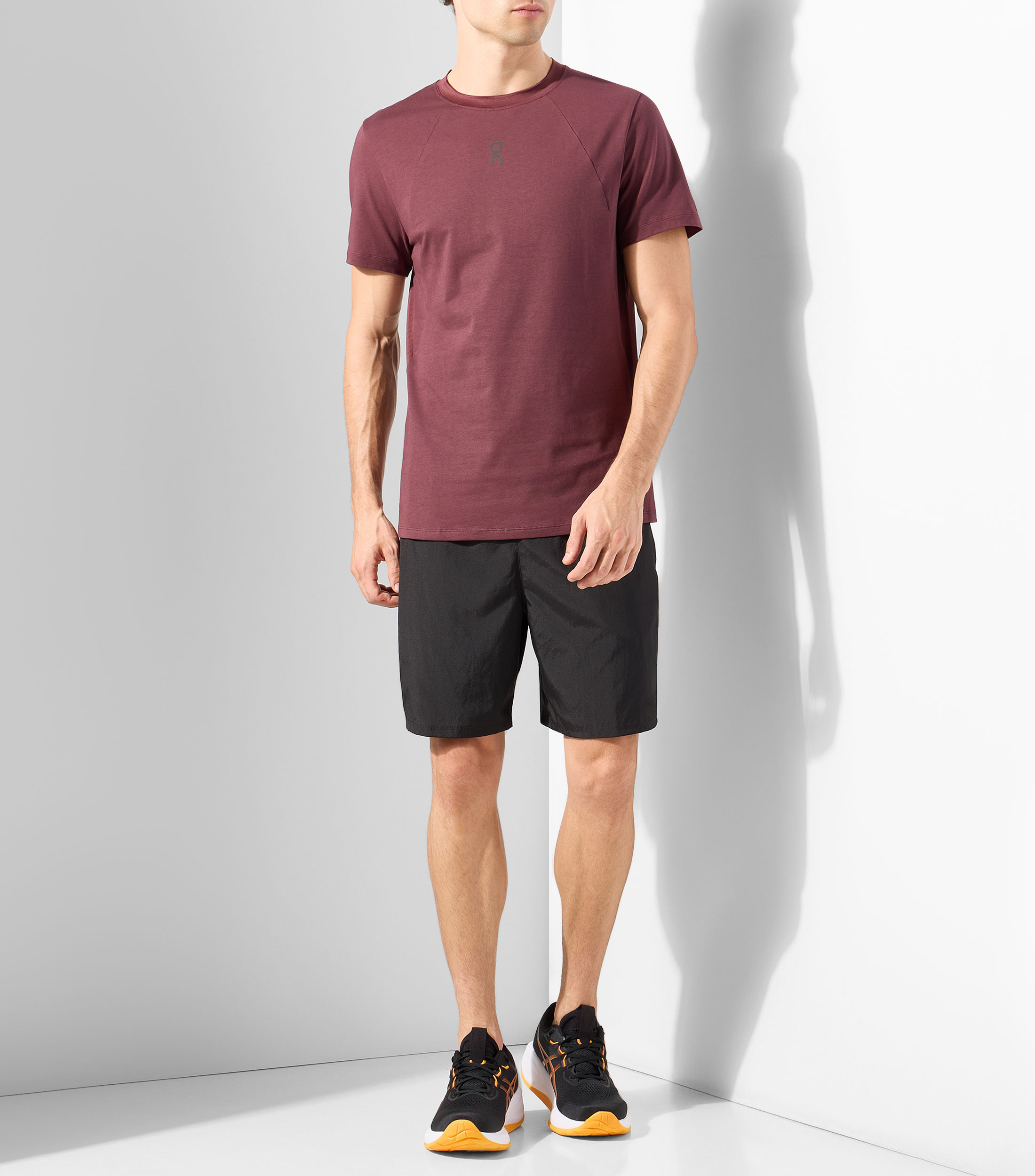 Playera para entrenamiento cuello redondo manga corta lisa Trek-T Hombre