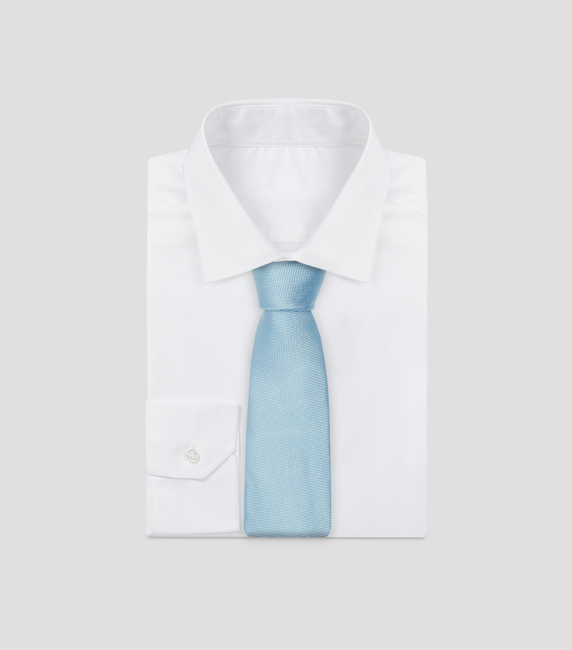 Corbata ancha de seda con microdiseño