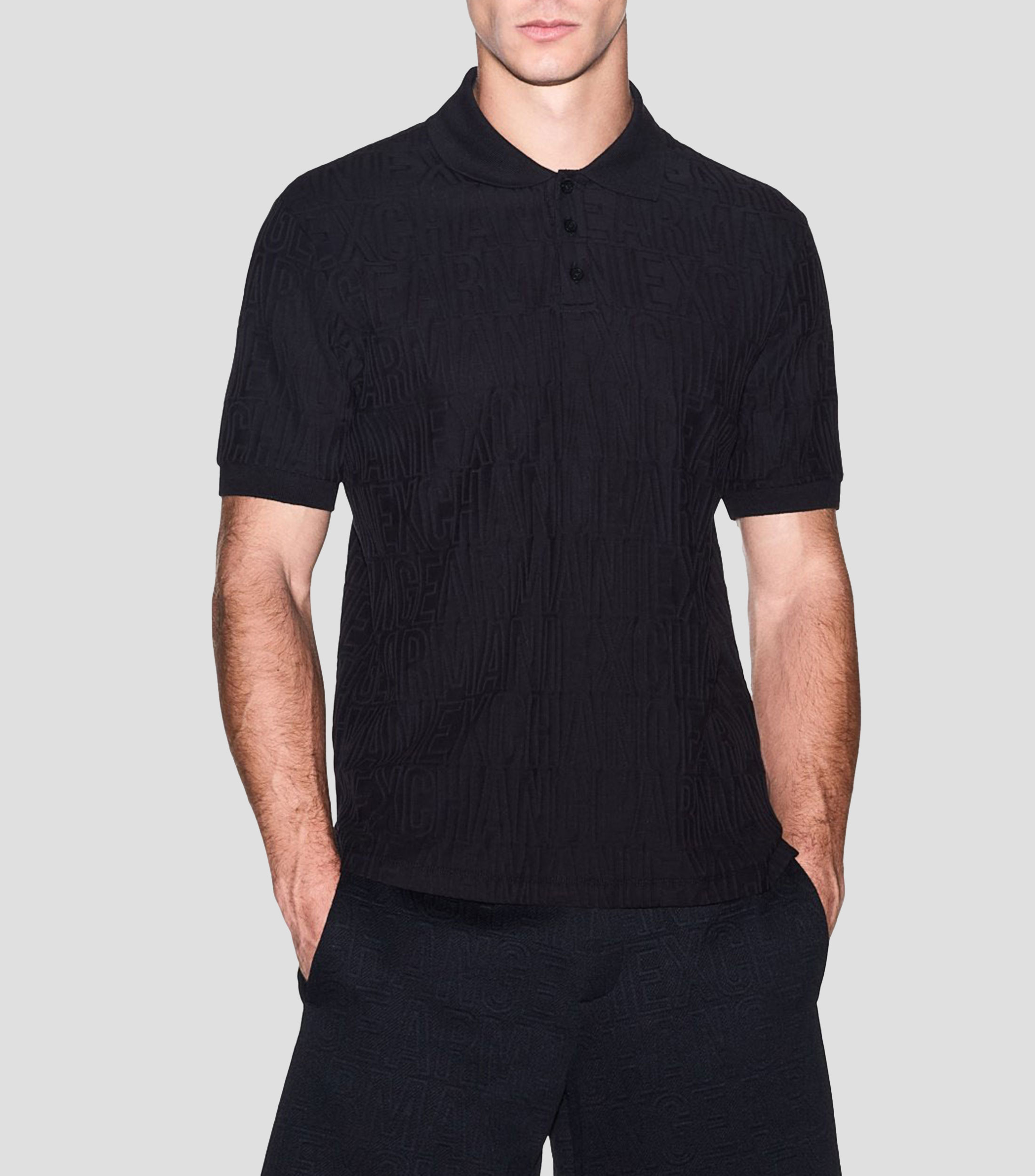 Playera tipo polo manga corta sólida Hombre