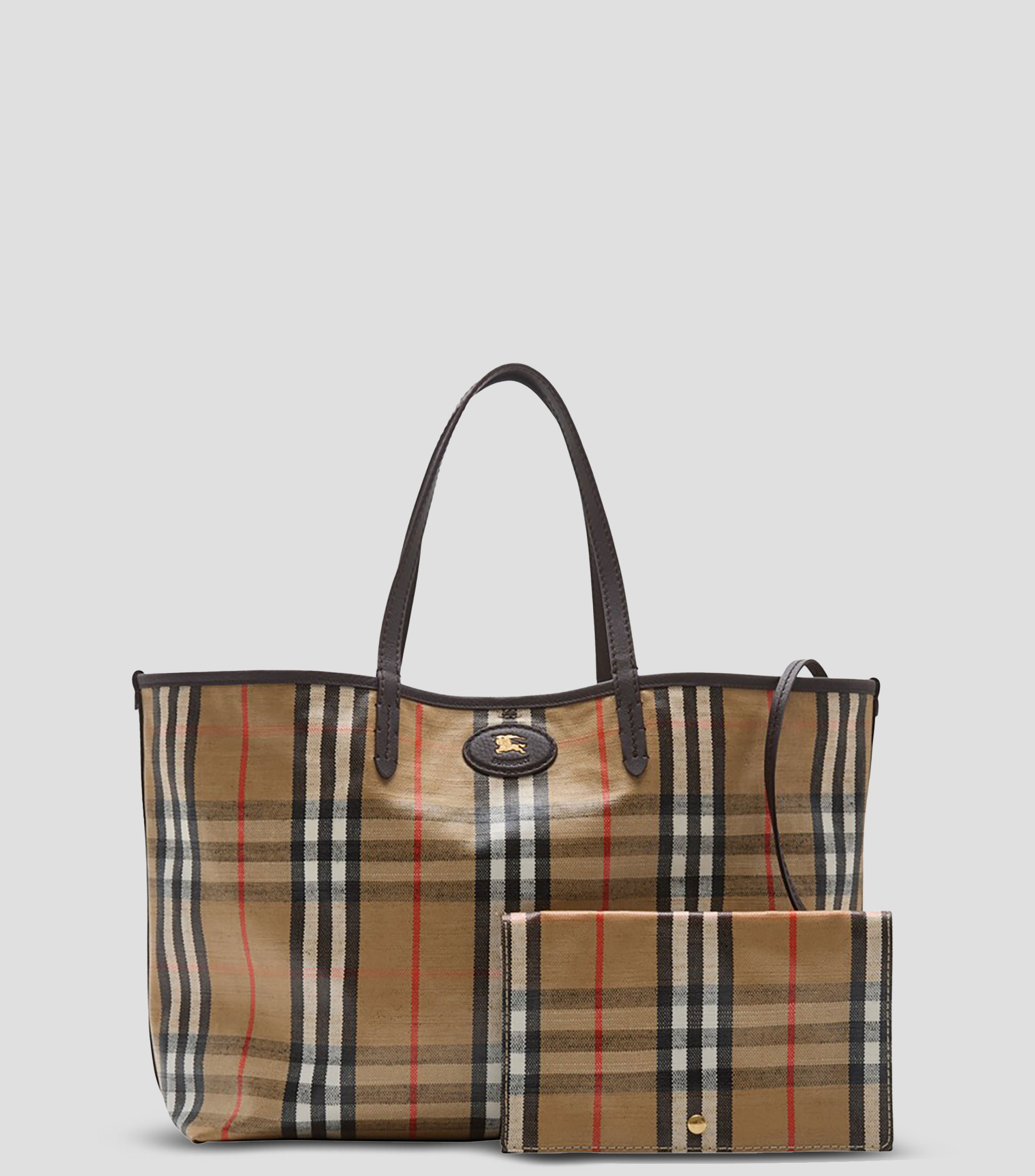 Bolsa mediana tote Highlands con cuadros Mujer
