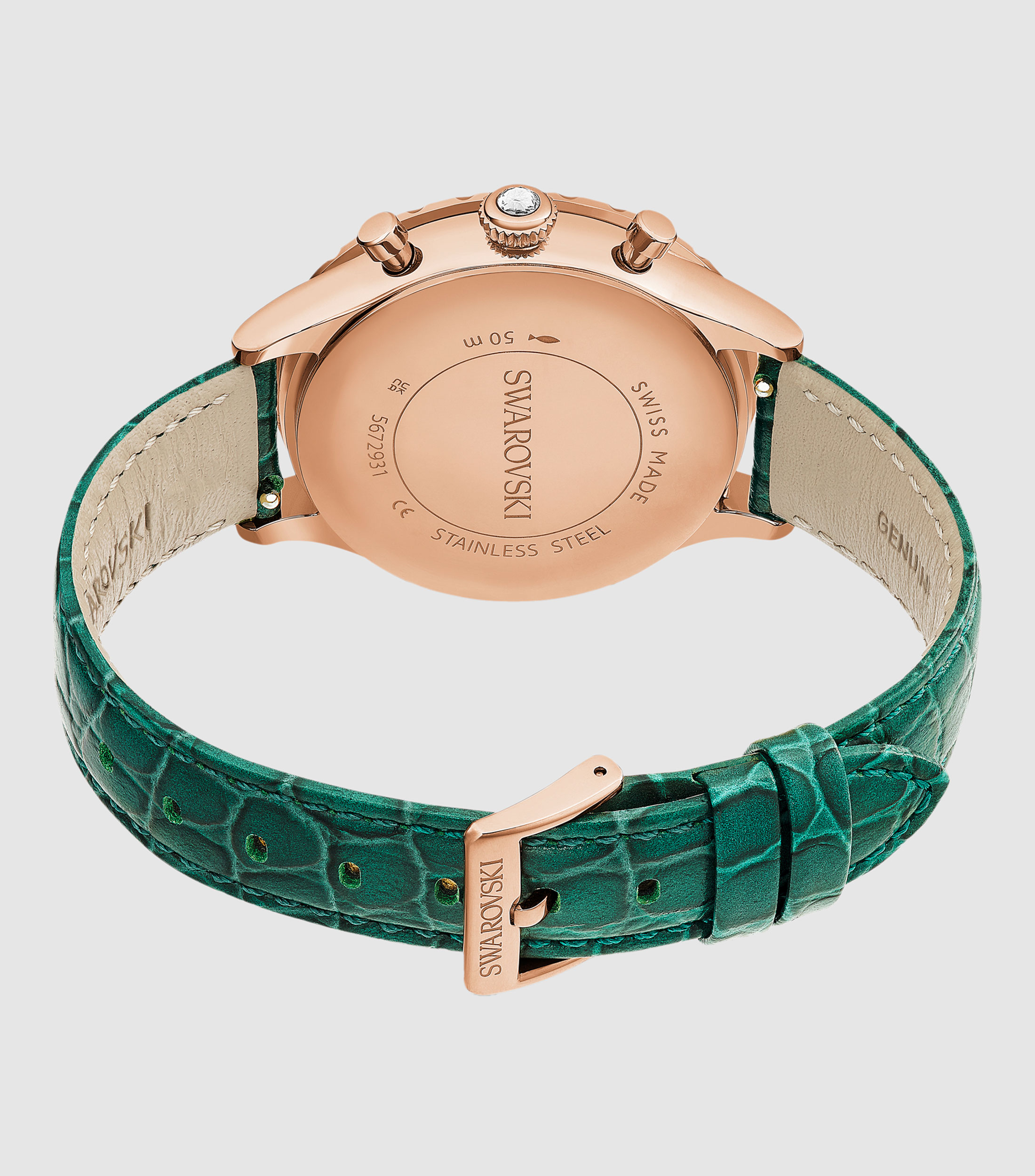Reloj Unisex Octea Chrono de vestir Verde, Oro Rosa