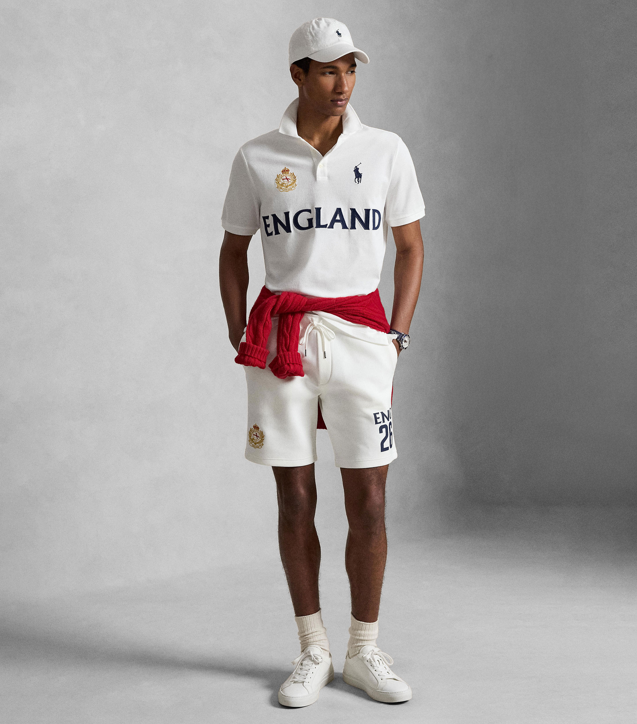 Playera polo manga corta sólida Hombre