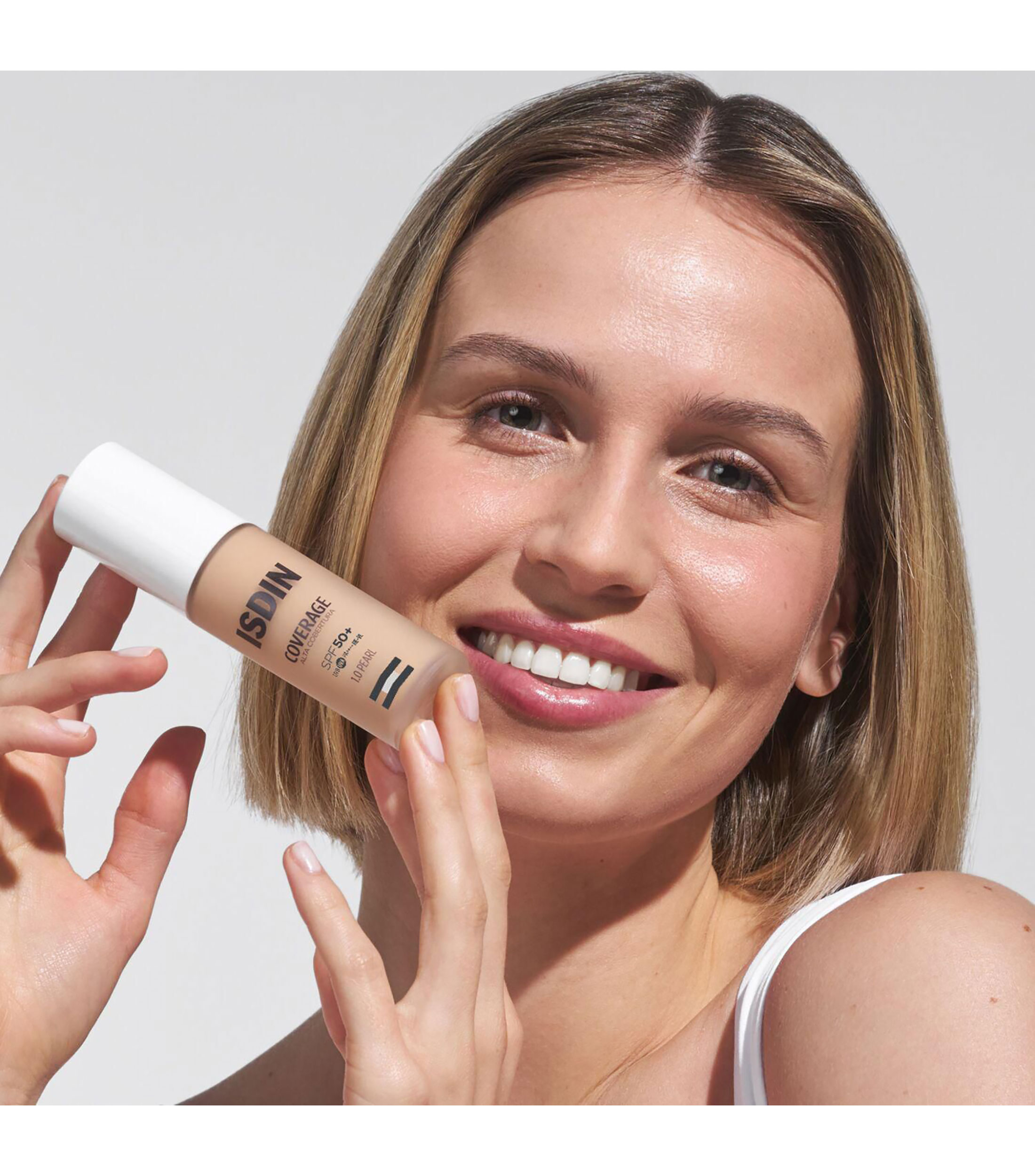 Base de maquillaje Coverage 1.0 Pearl SPF 50, 30 ml