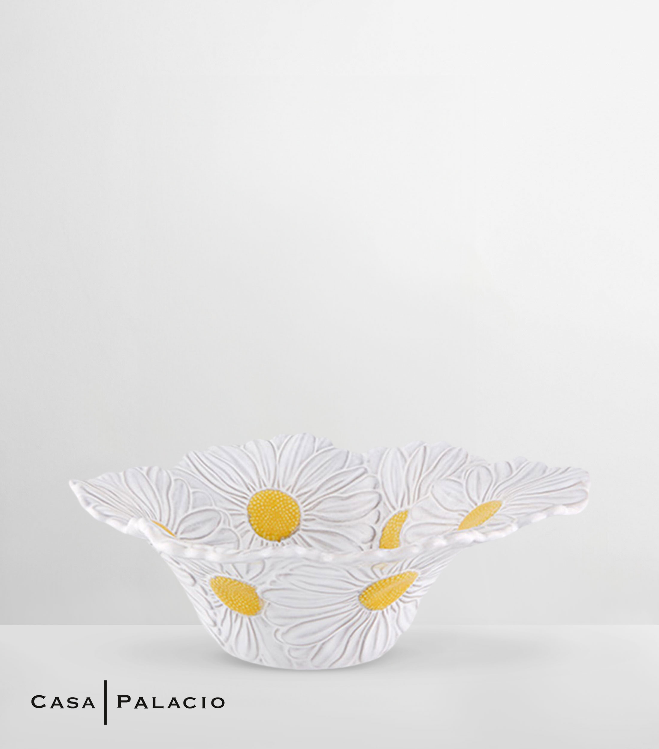 Ensaladera María Flor blanco