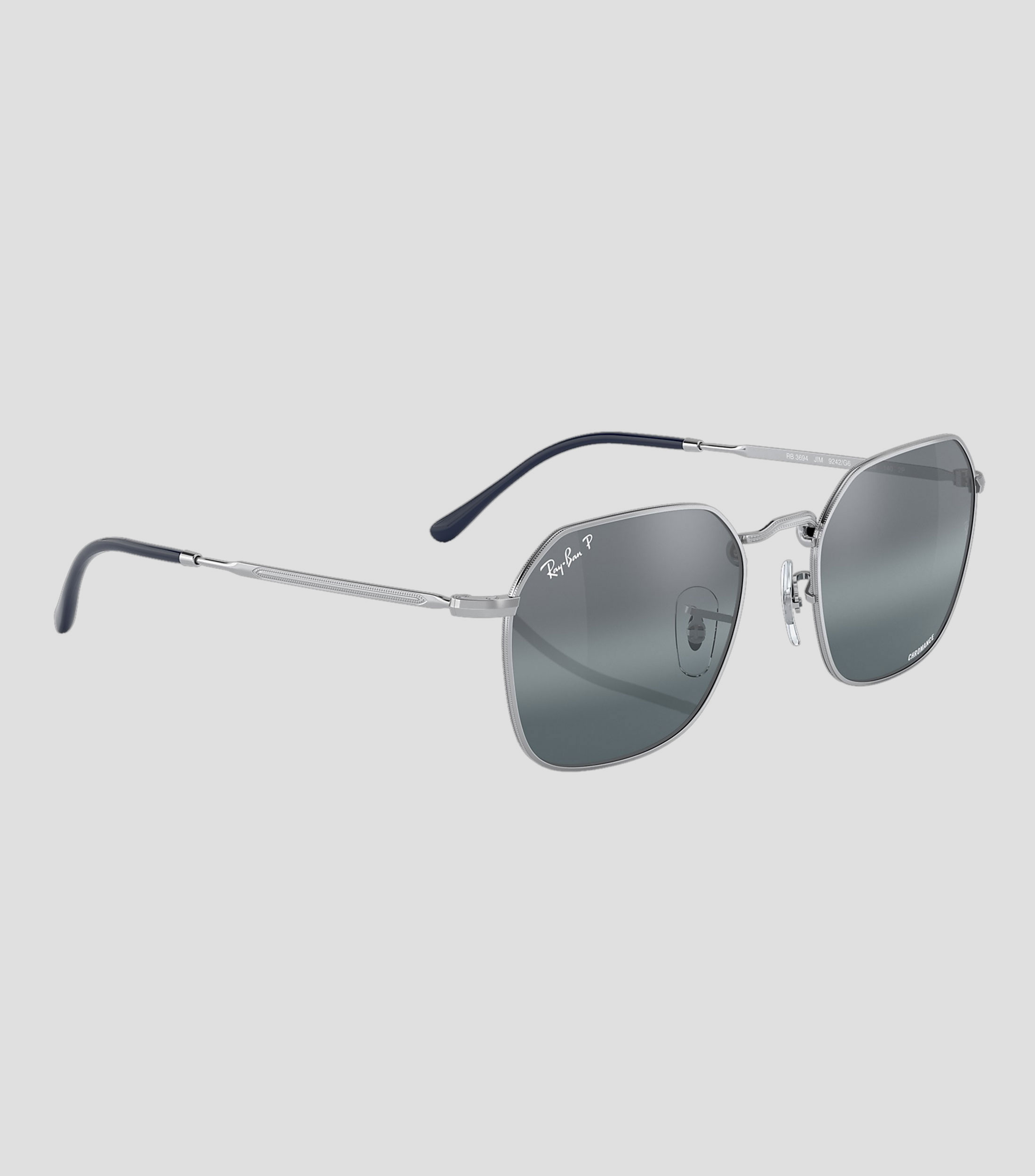 Lentes de sol hexagonales Jim plateados Mujer