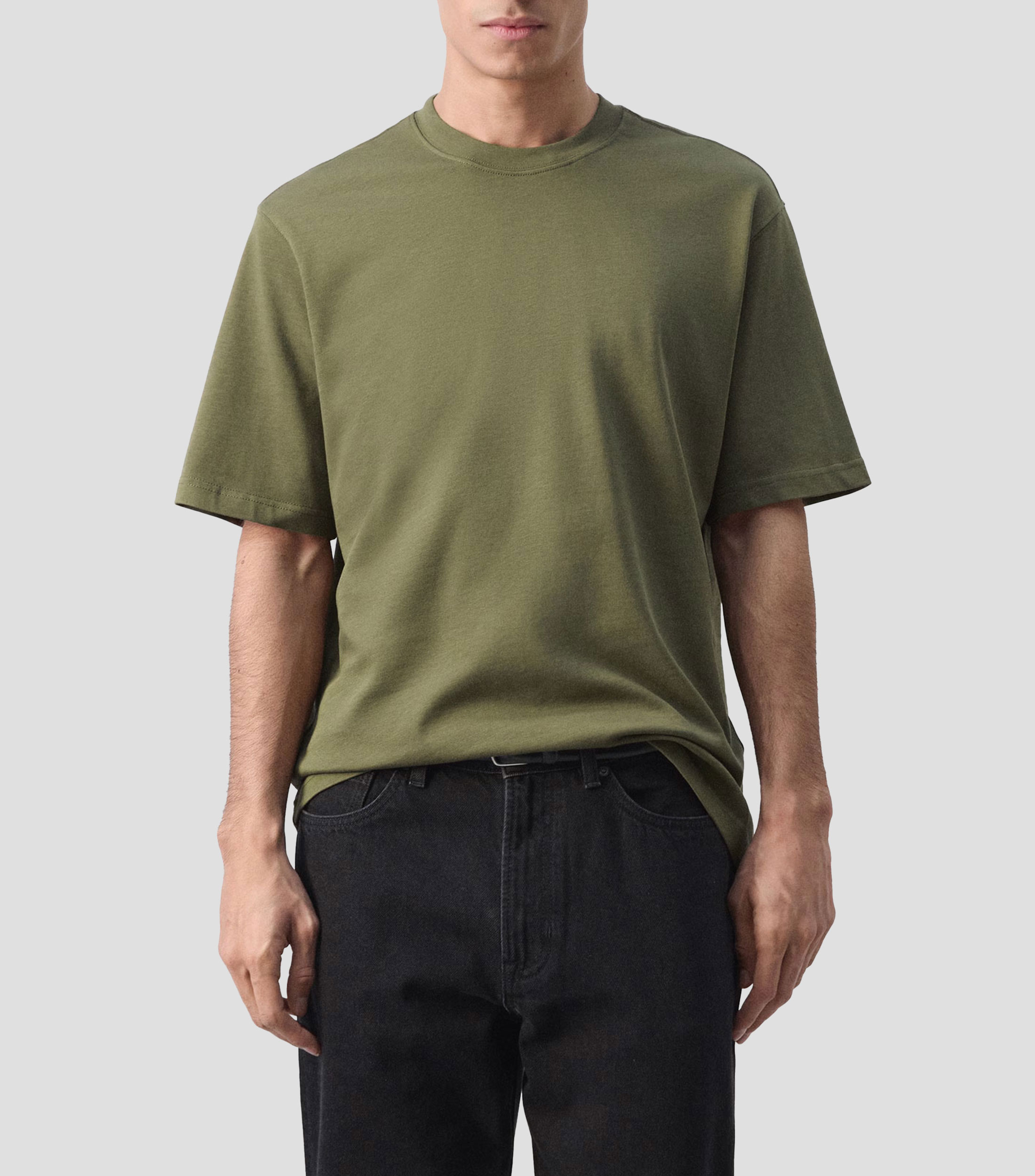 Playera cuello redondo manga corta lisa Hombre