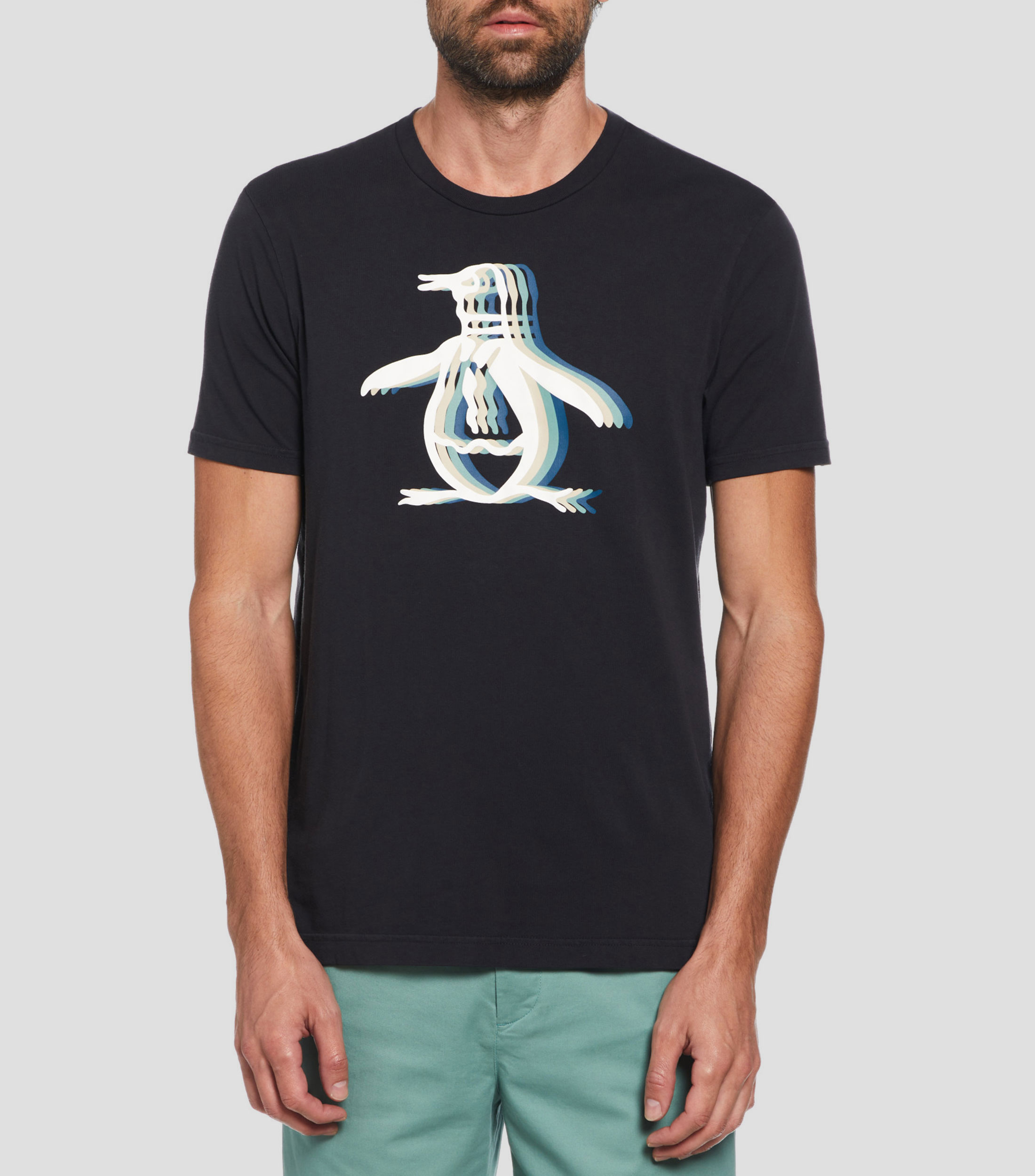 Original Penguin Camiseta Multicolor Con Logotipo De Pingüino Pequeña (blanco), Blanco Brillante