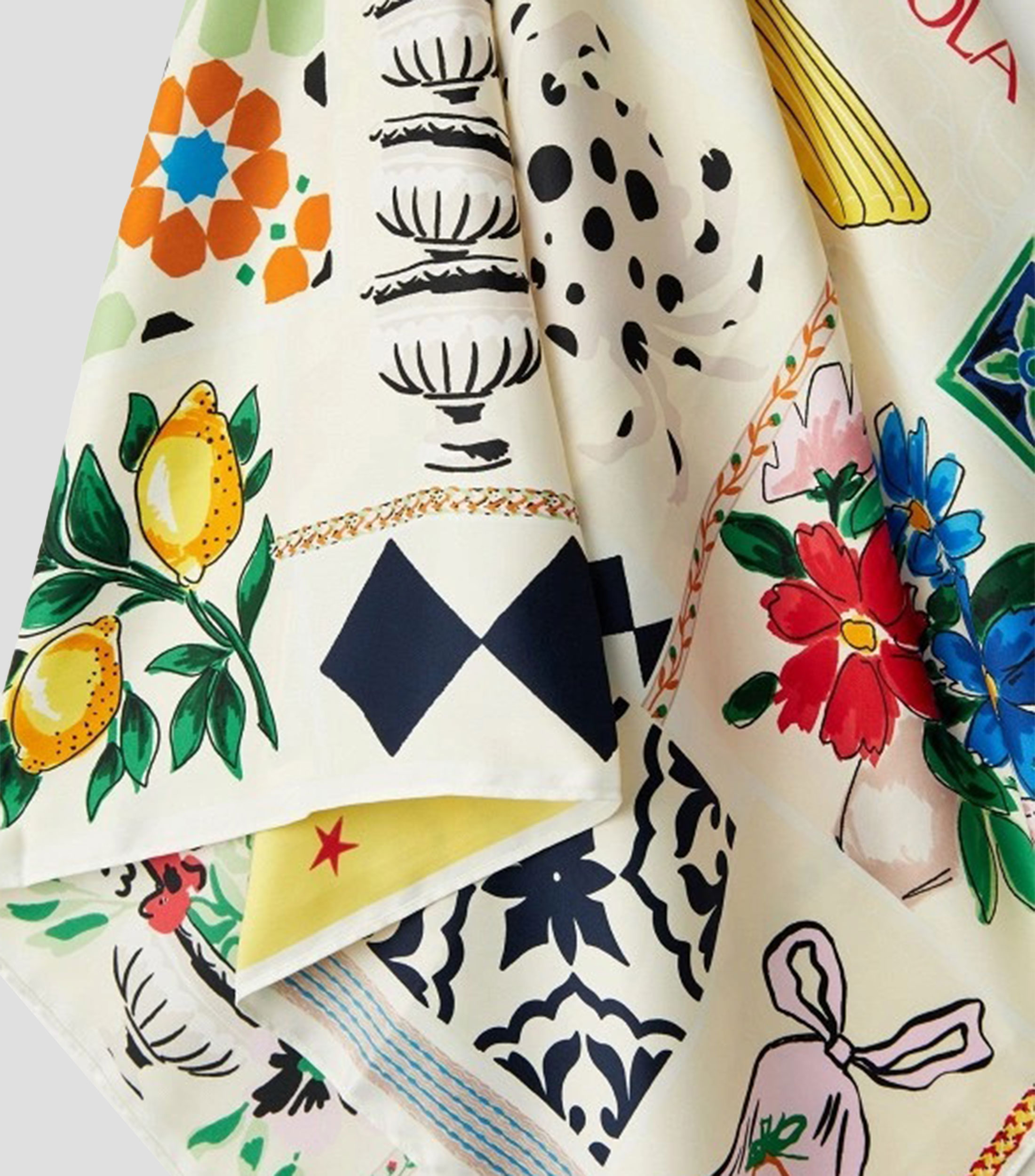 Pañuelo multicolor estampado Mujer