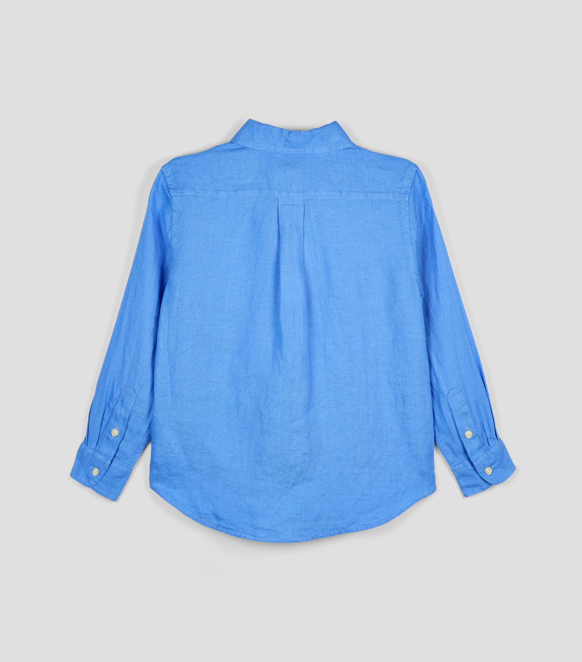 Camisa lisa de lino manga larga Niño