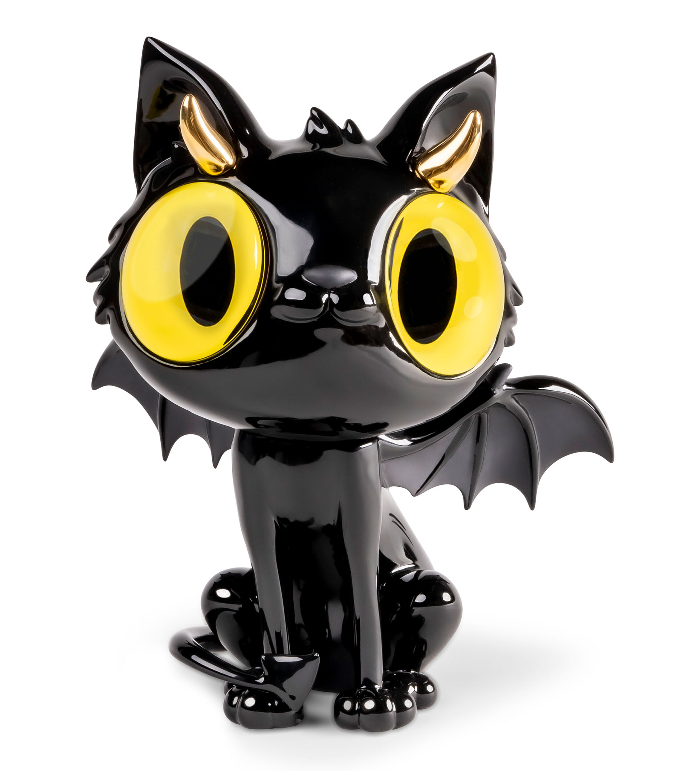 Figura decorativa Little Devil Cat en porcelana
