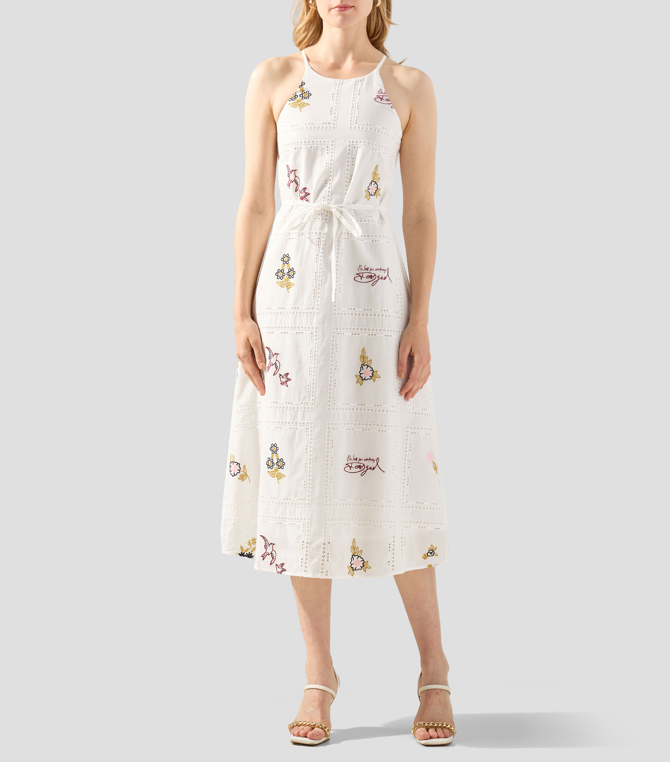 Vestido midi fantasía Mujer
