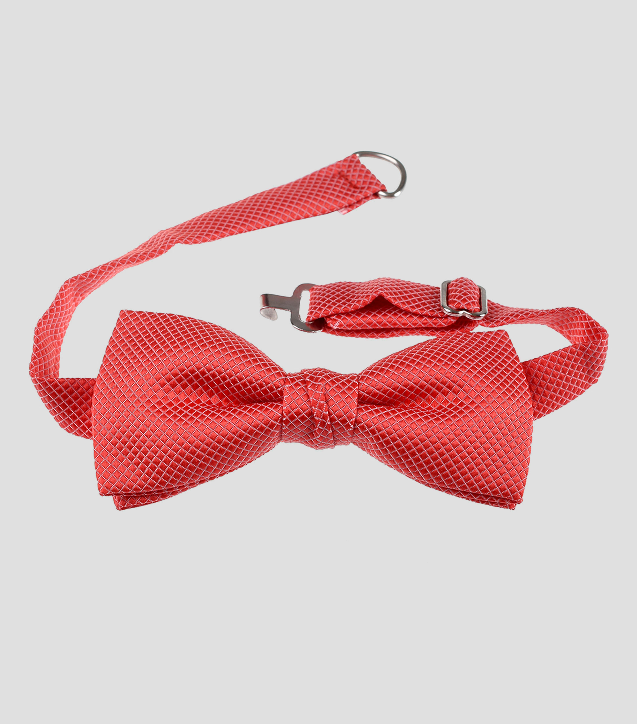 Corbata de moño roja con microdiseño Niño
