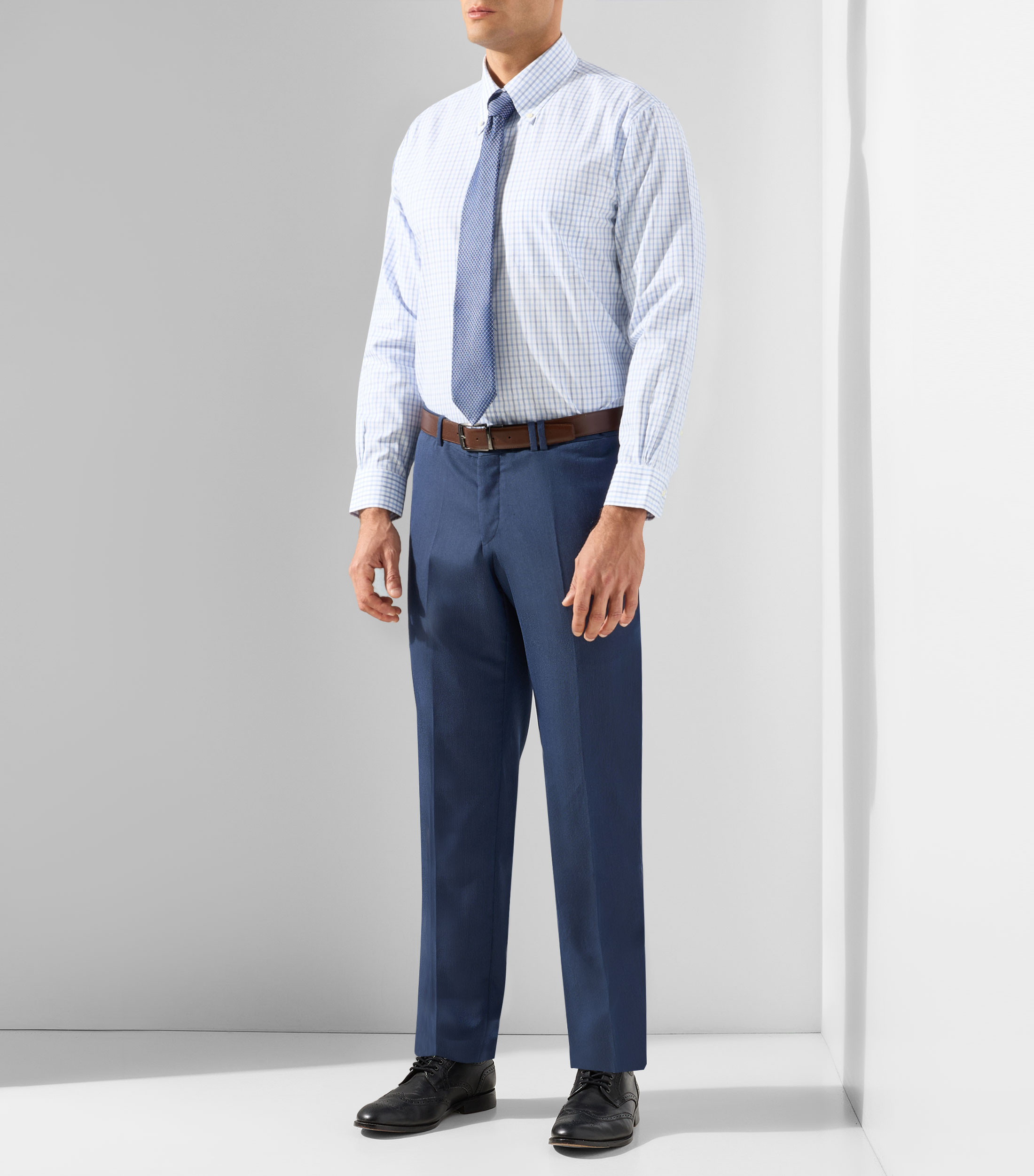 Camisa de cuadros manga larga Hombre