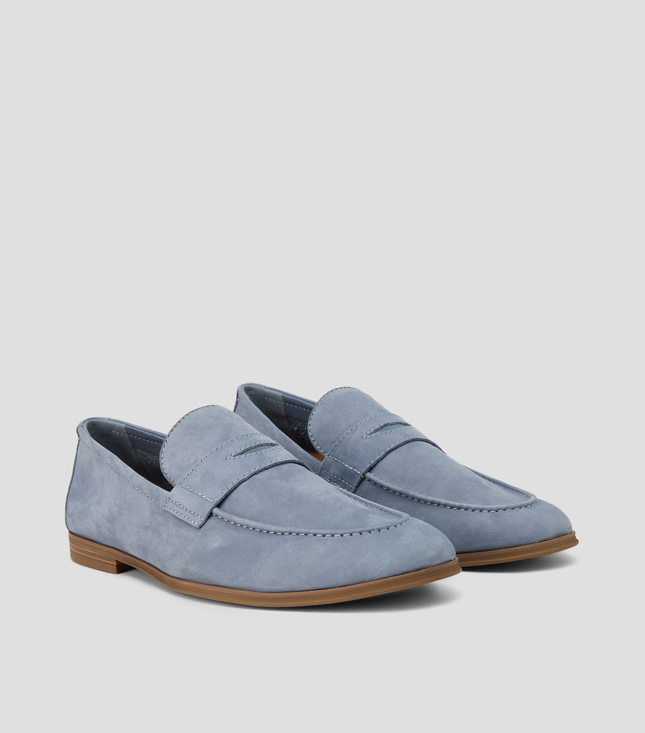 Mocasines lisos en piel Hombre