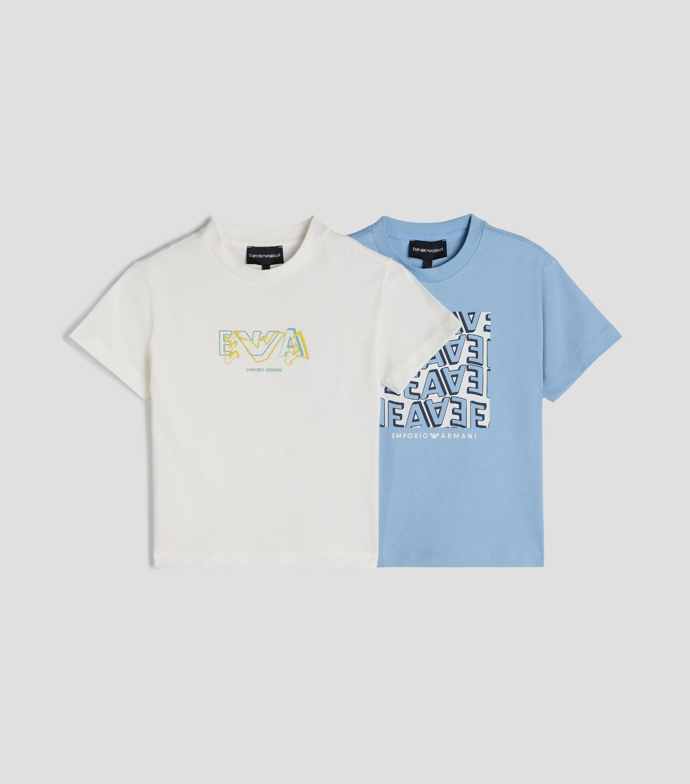 Set 2 playeras de cuello redondo con manga corta estampado Niño