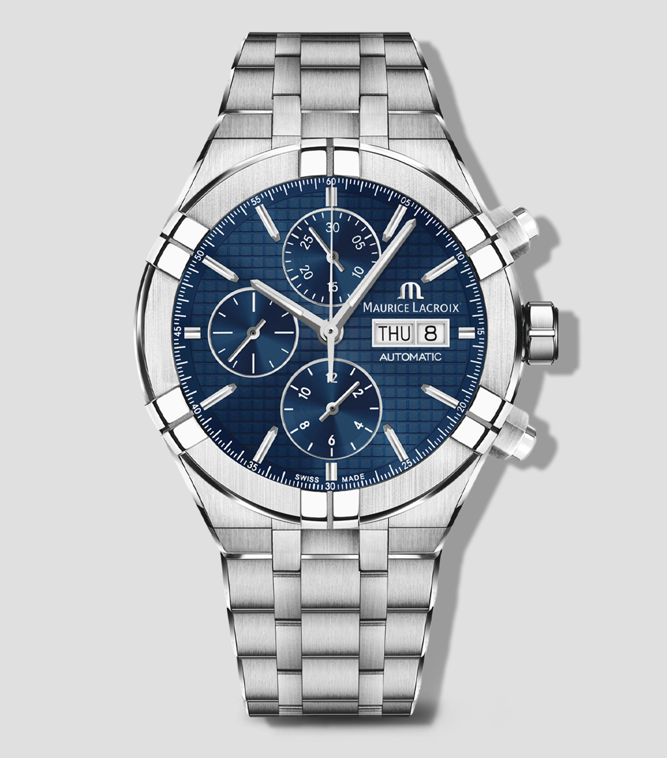 Reloj para Hombre Aikon casual plateado, azul