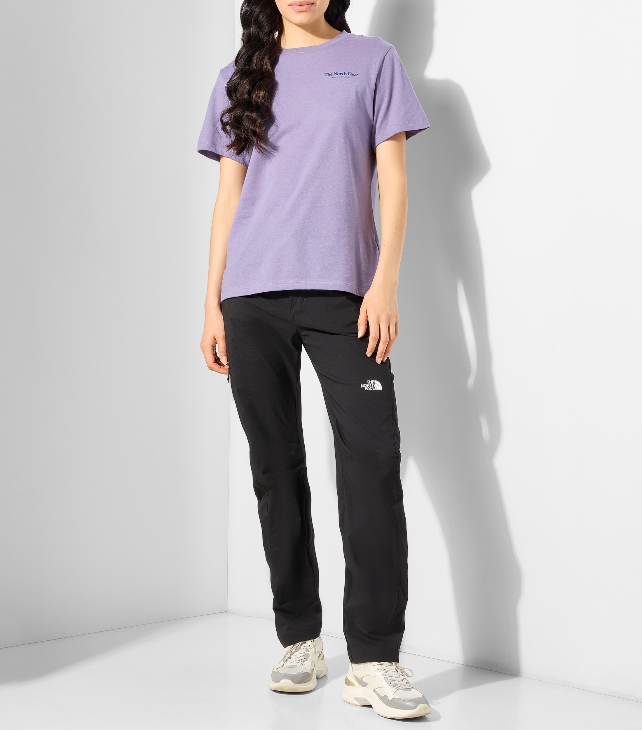 Playera cuello redondo manga corta estampada Monte Mujer