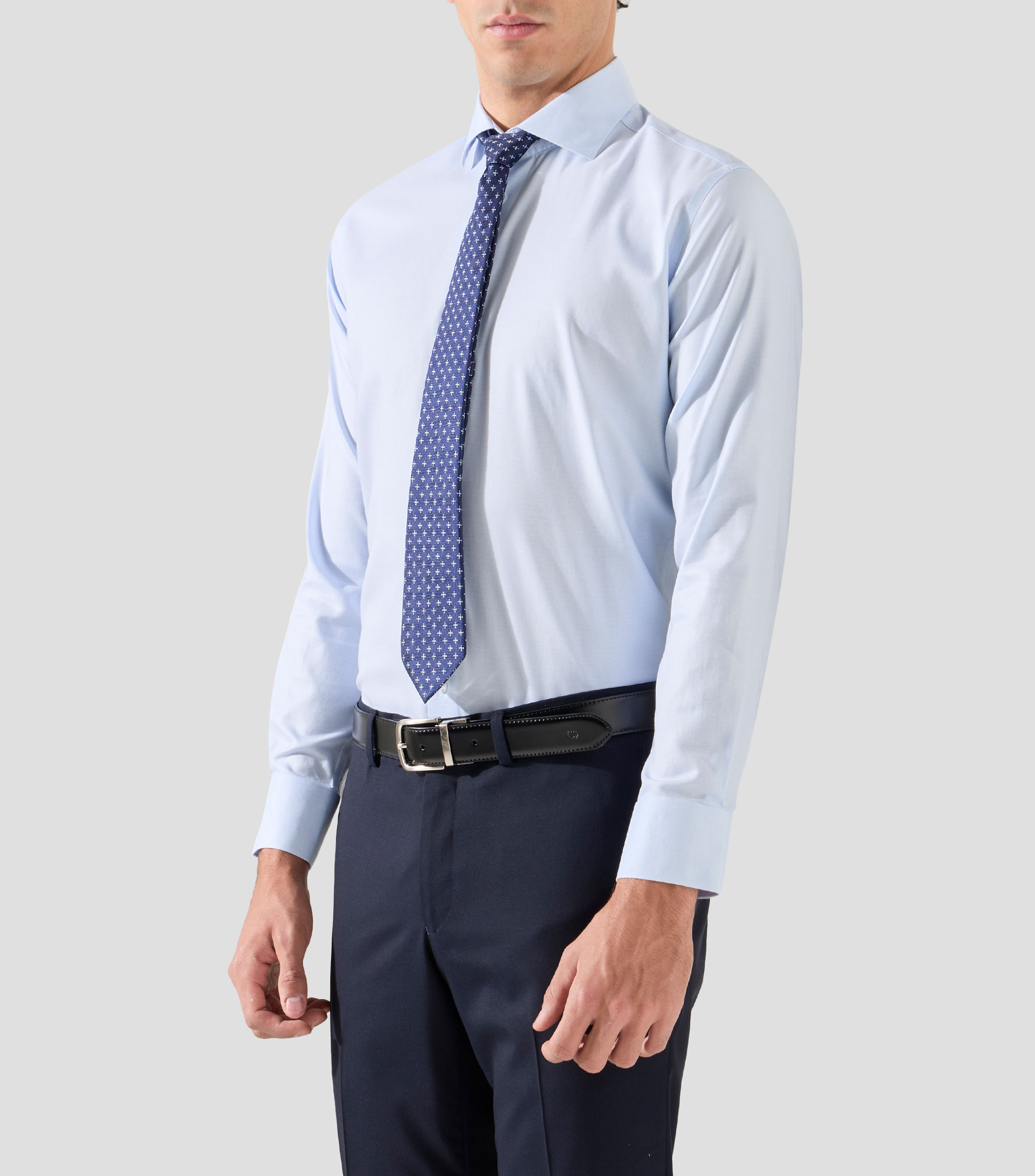 Camisa lisa manga larga Hombre