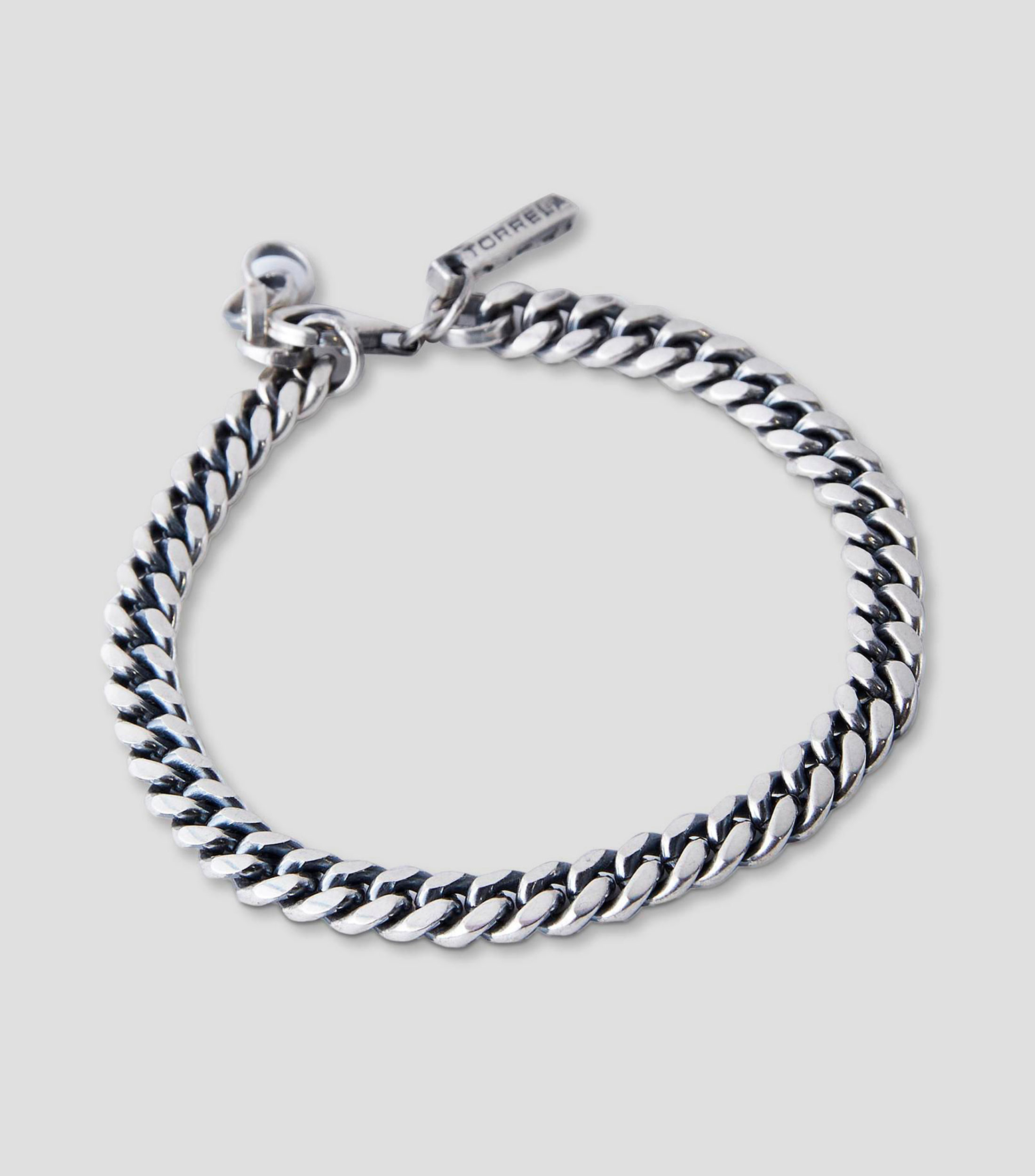 Pulsera ajustable en plata .925 Cubana Unisex