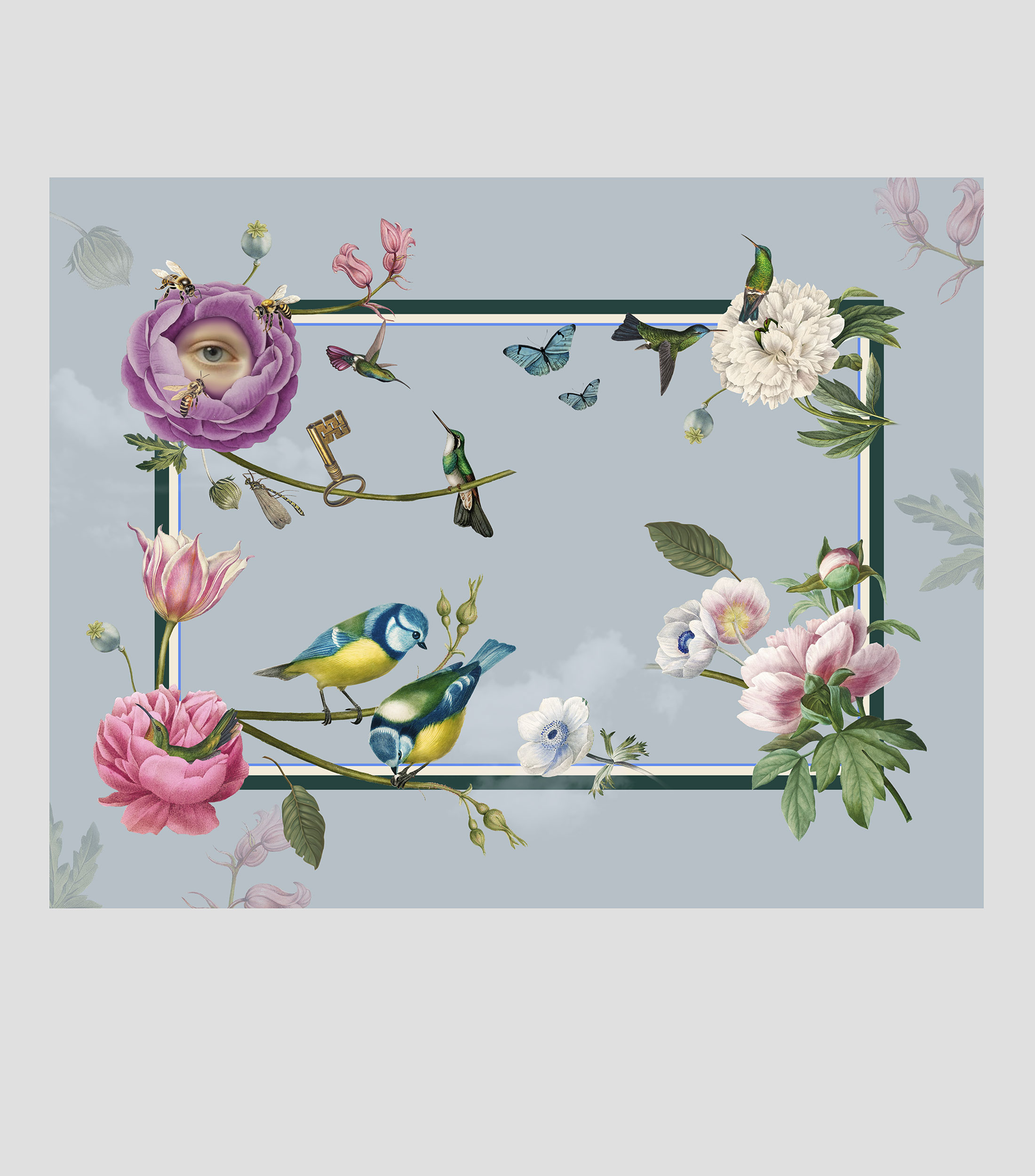 Mantel Individual Pollen Melody