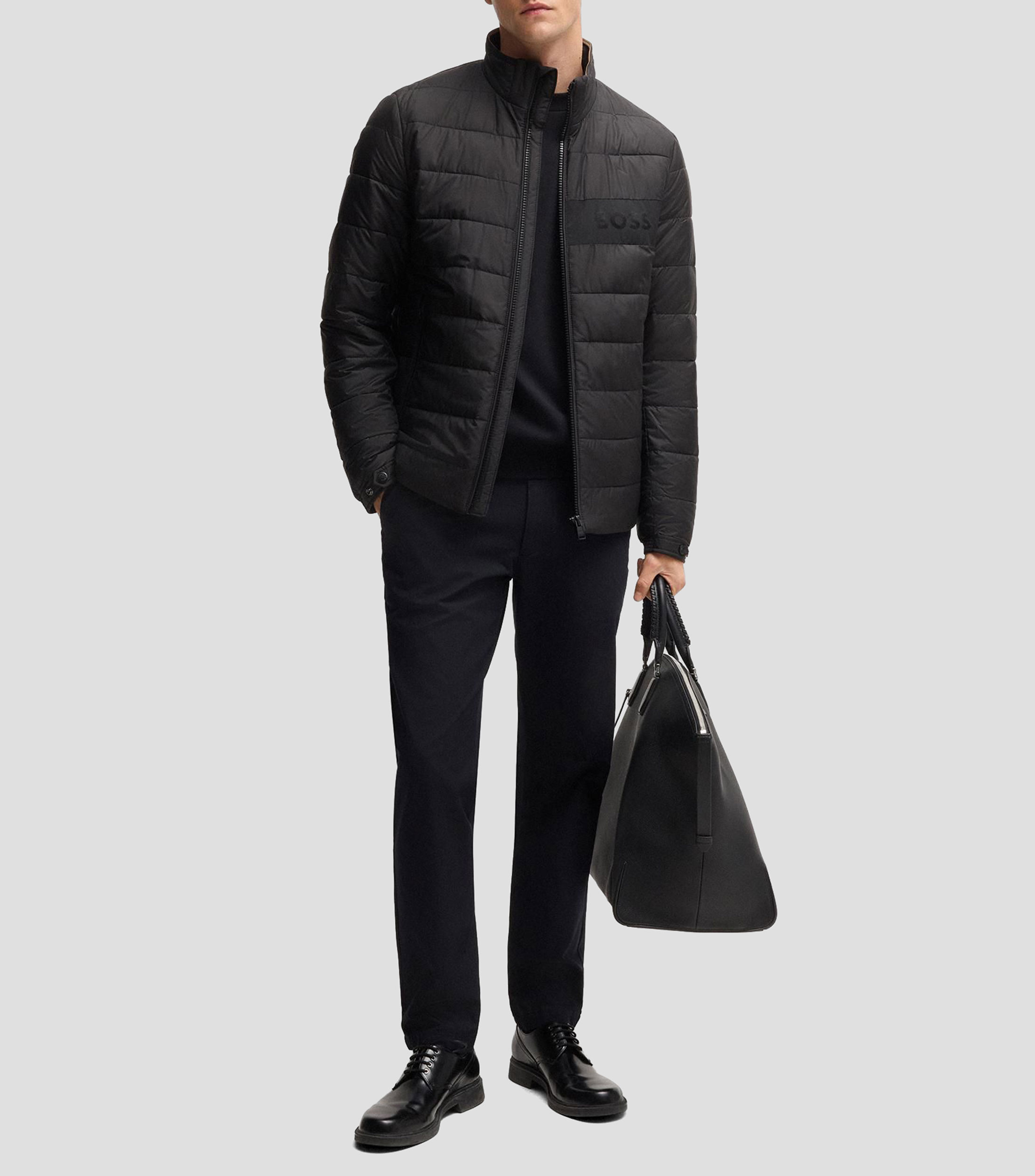 Chamarra BOSS regular fit repelente al agua con detalle de logo Hombre