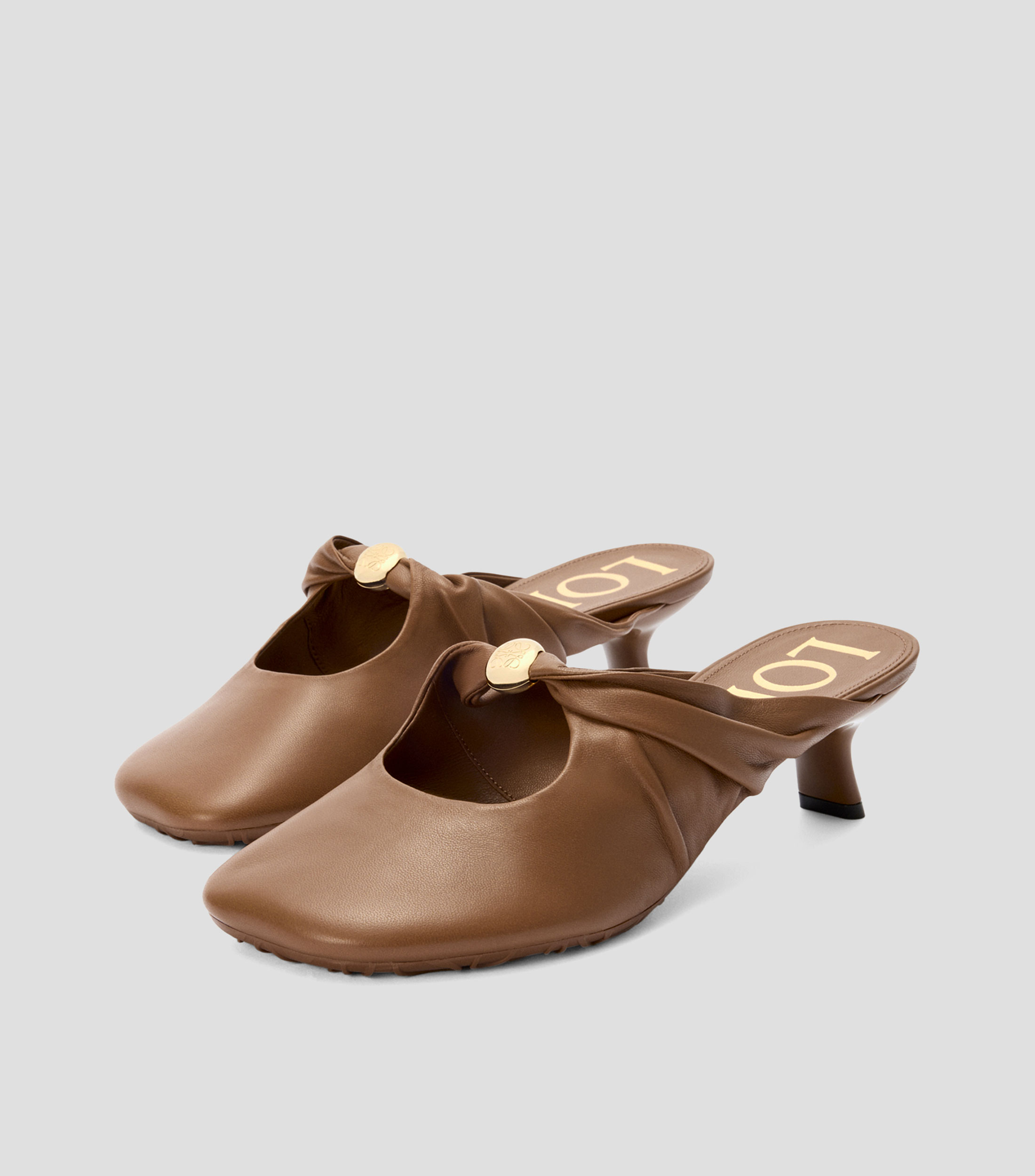Mule Pebble Soft en piel napa de cordero Mujer