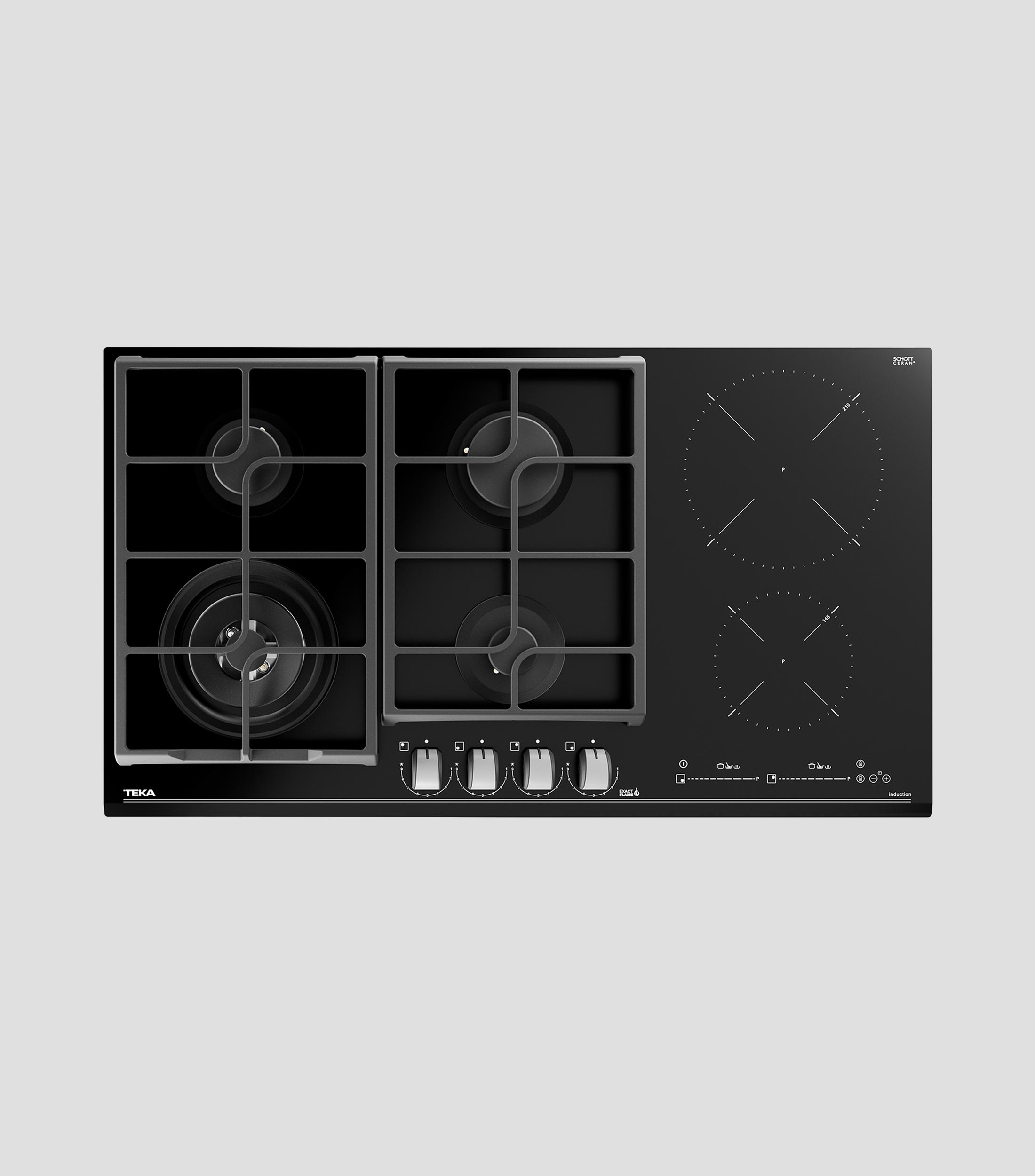 Parrilla de Gas e Induccion 6 quemadores