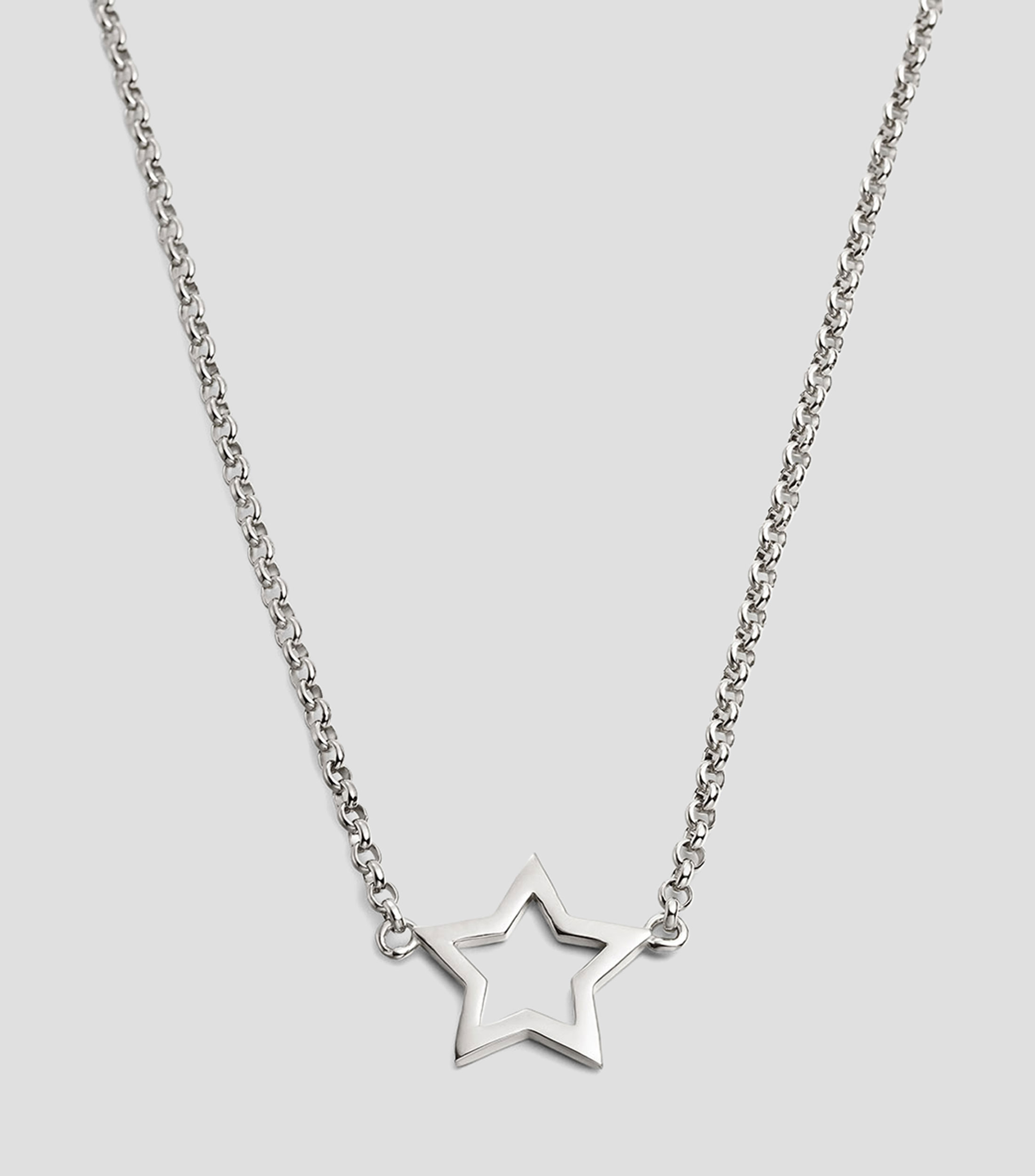 Collar en plata .925 con estrella Empty Star Mujer