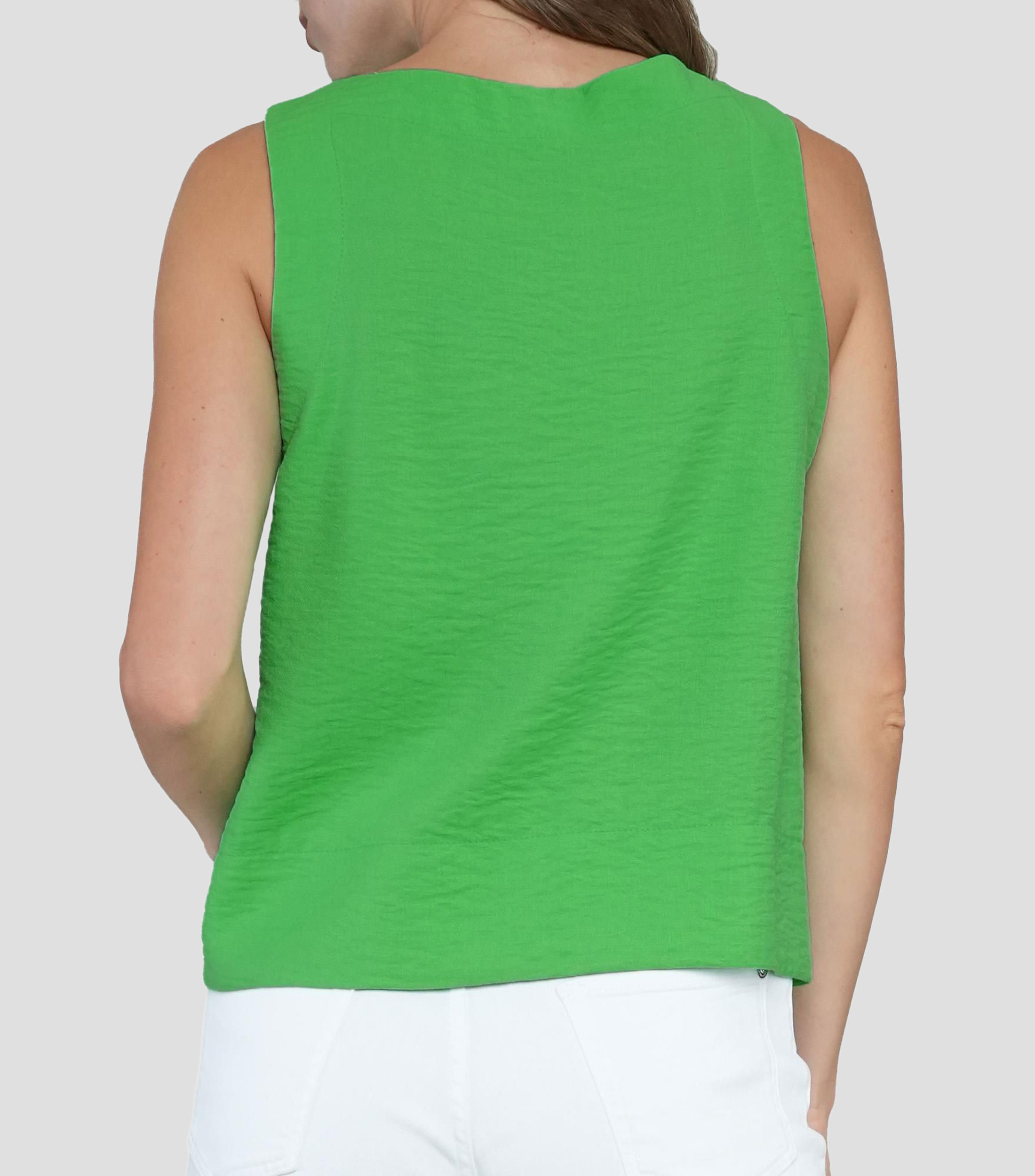 Blusa lisa sin mangas Mujer