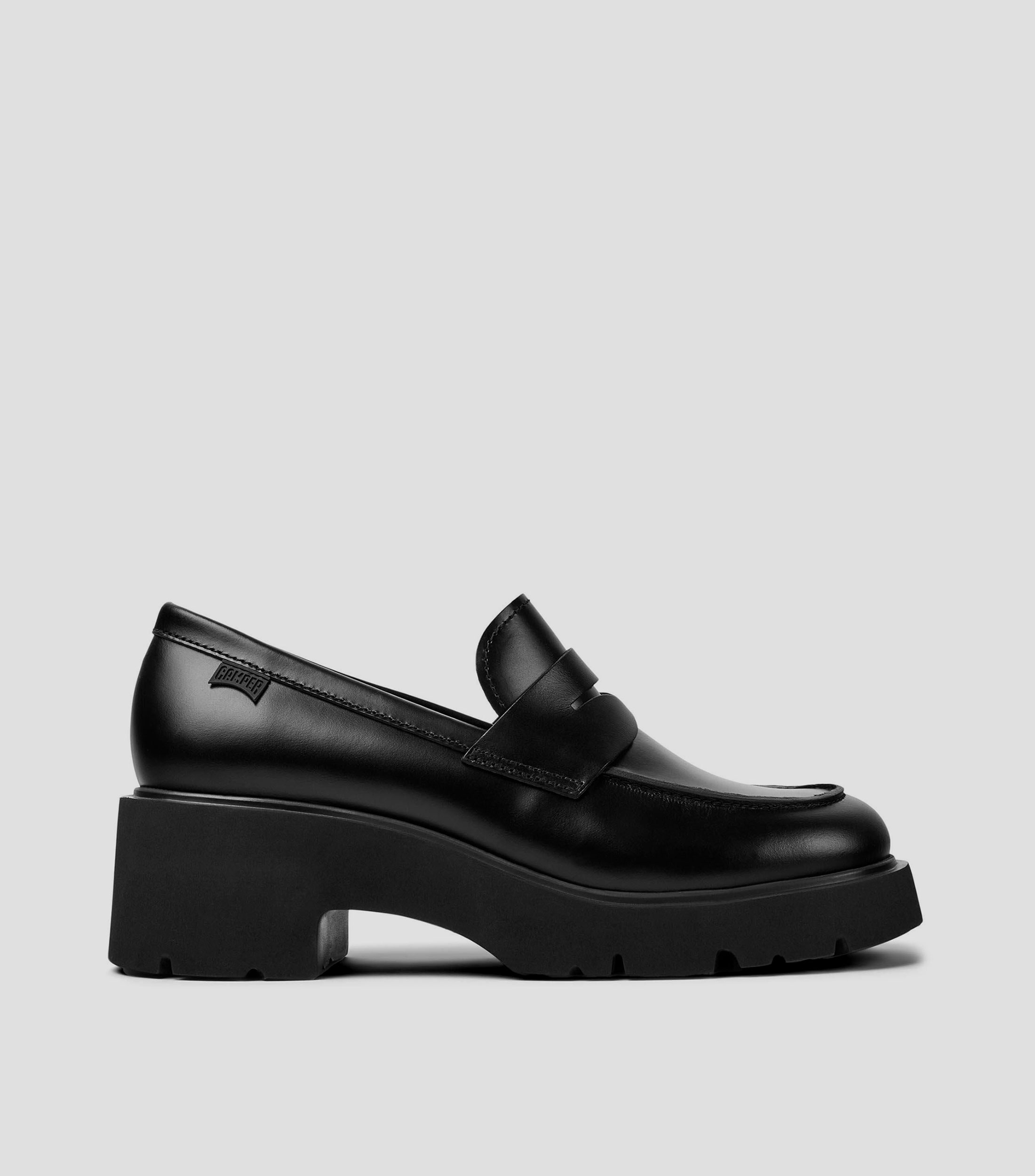 Mocasines en piel lisos Mujer