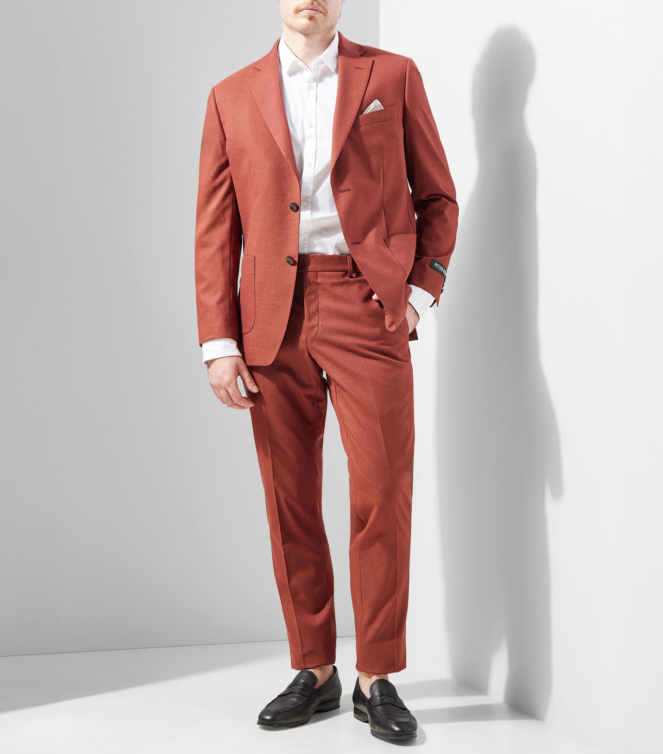 Camisa extra slim de algodón elástico con logo Hombre