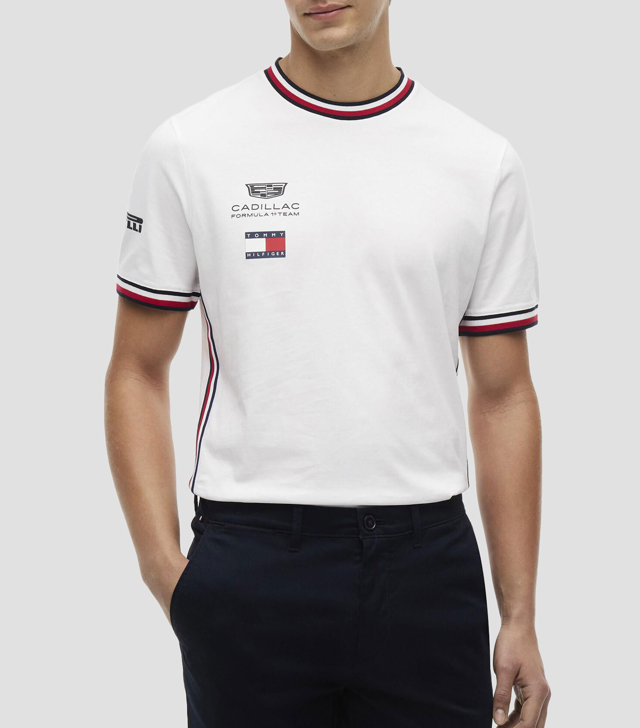 Playera cuello redondo manga corta con estampado Hombre Colección Cadillac