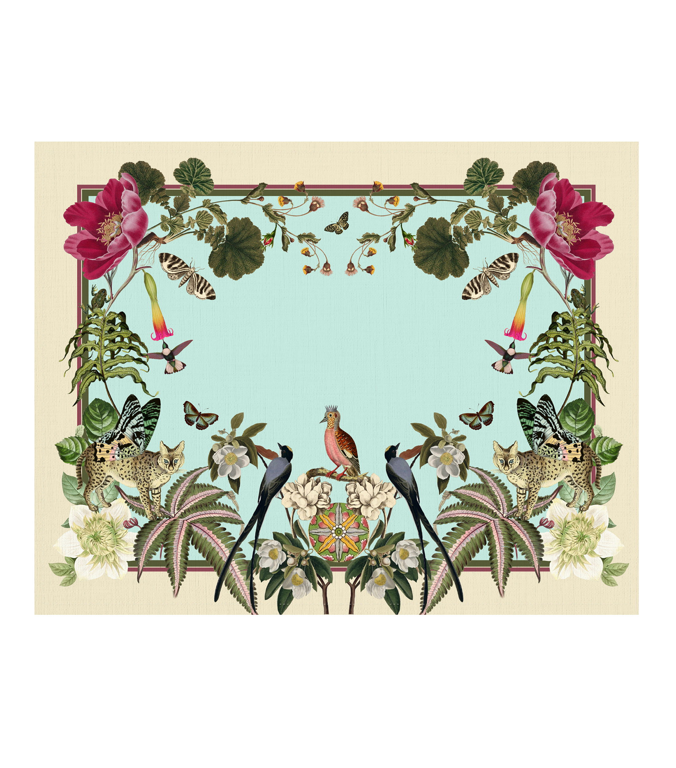 Mantel Individual Helechos rectangular