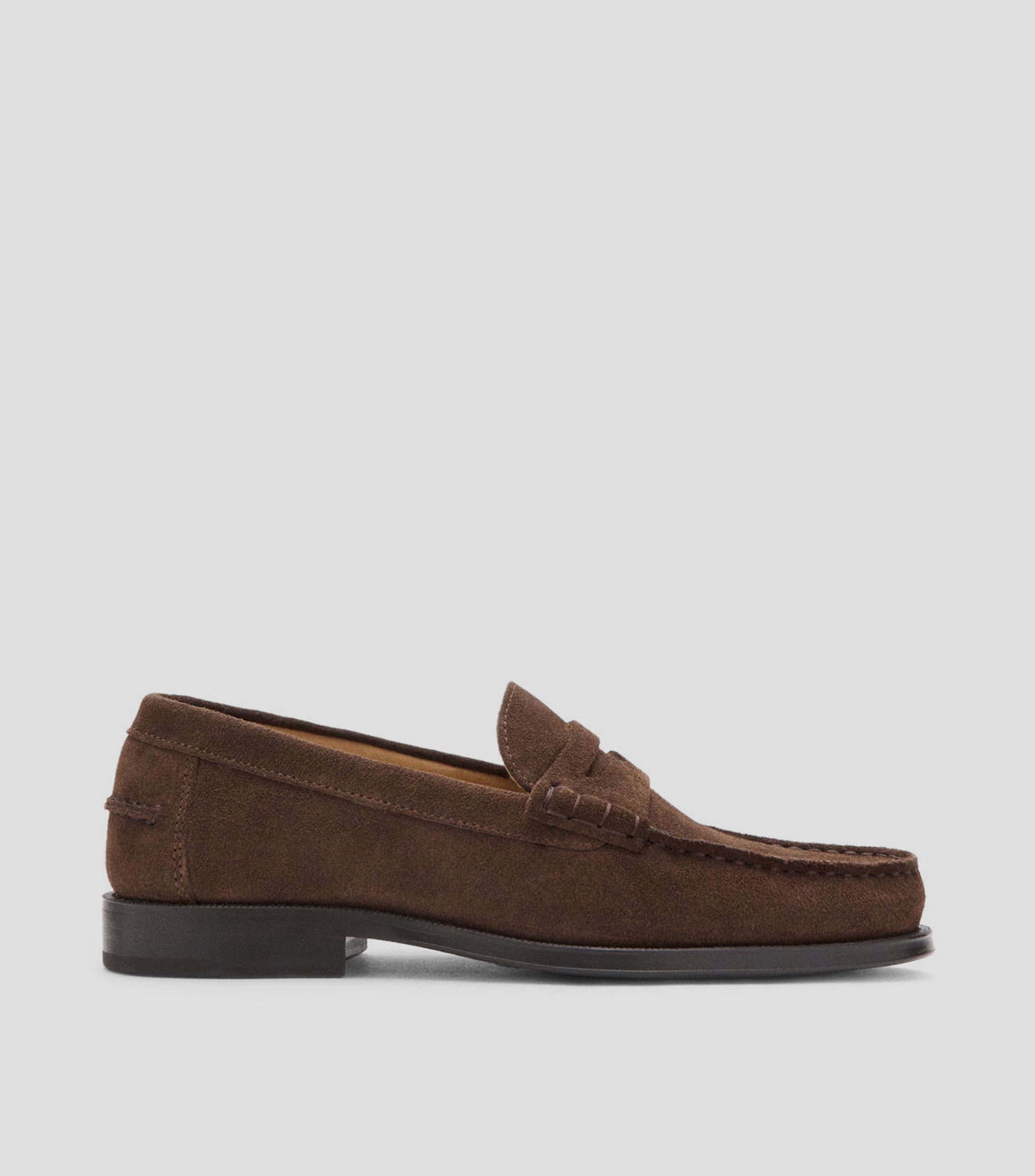 Mocasines en piel bovina con banda Hombre
