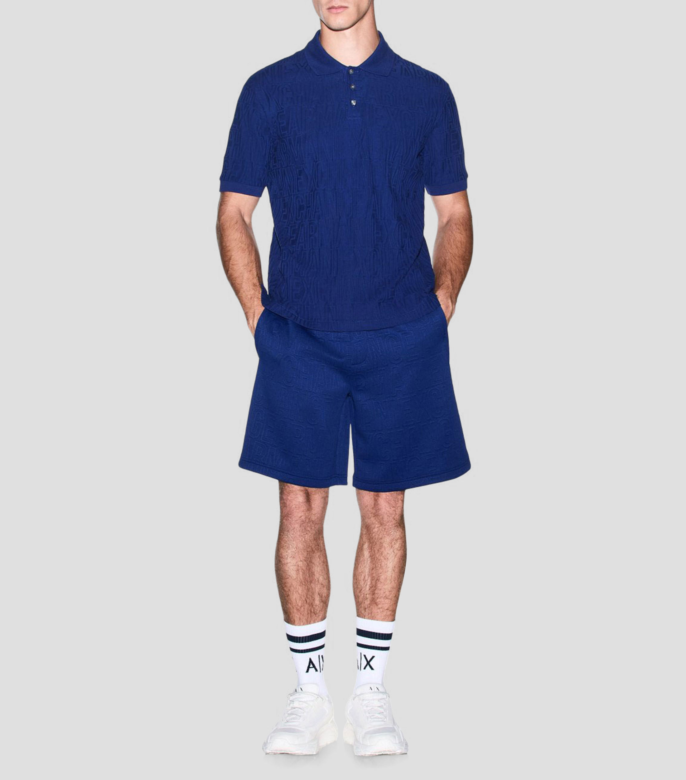 Playera tipo polo manga corta sólida Hombre