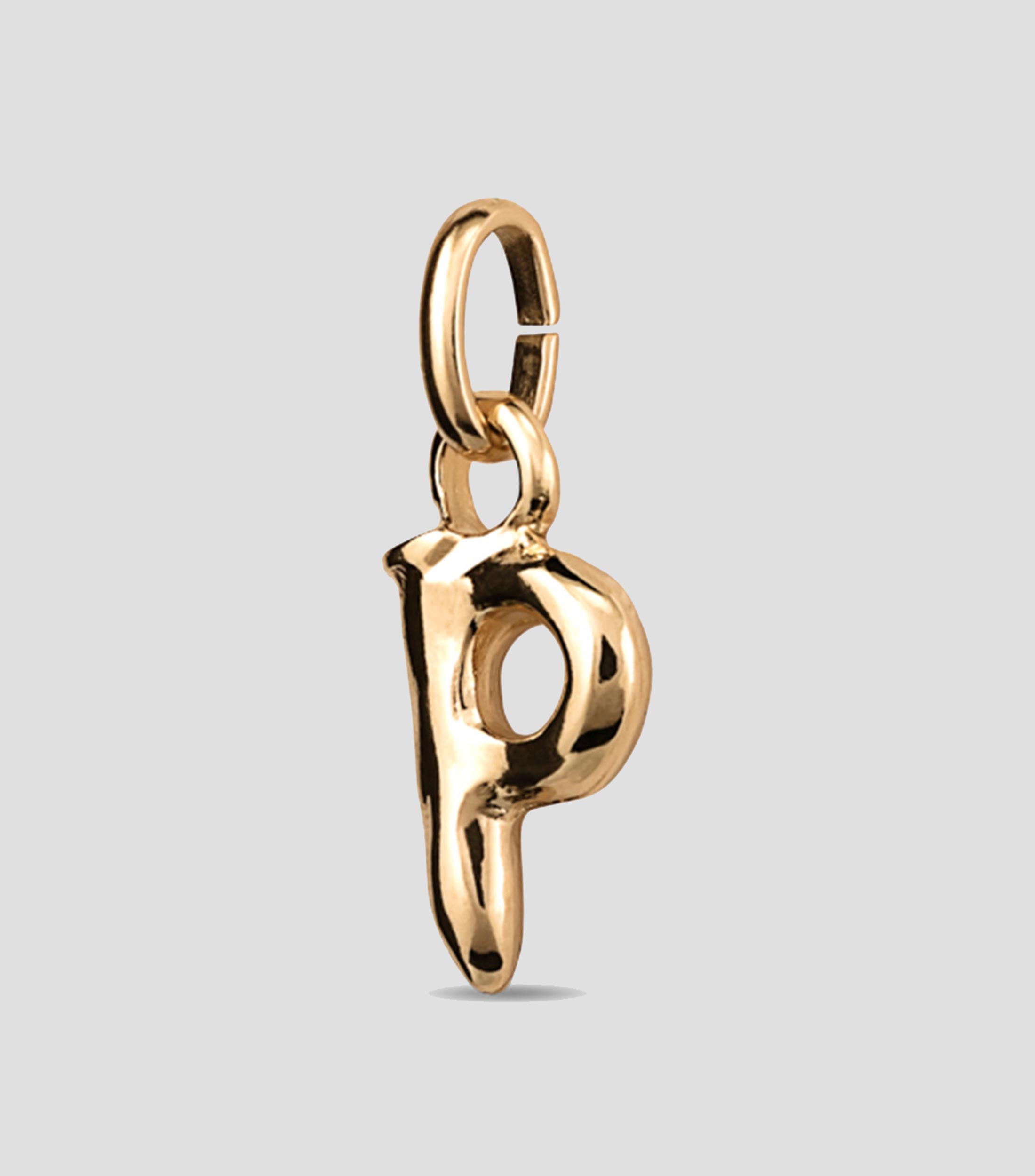 Charm letra P con argolla Mujer