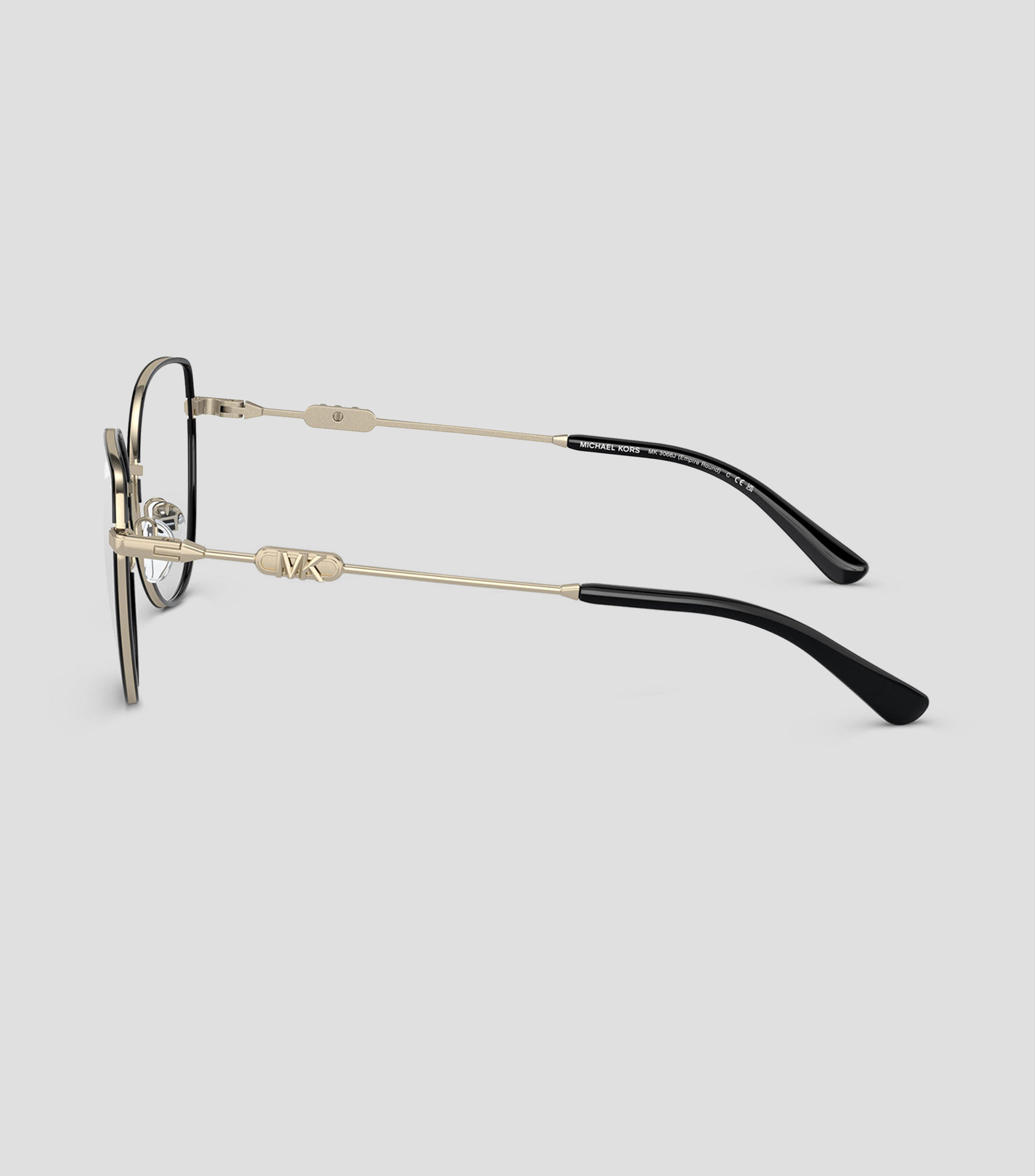 Lentes oftálmicos rectangulares dorados Mujer