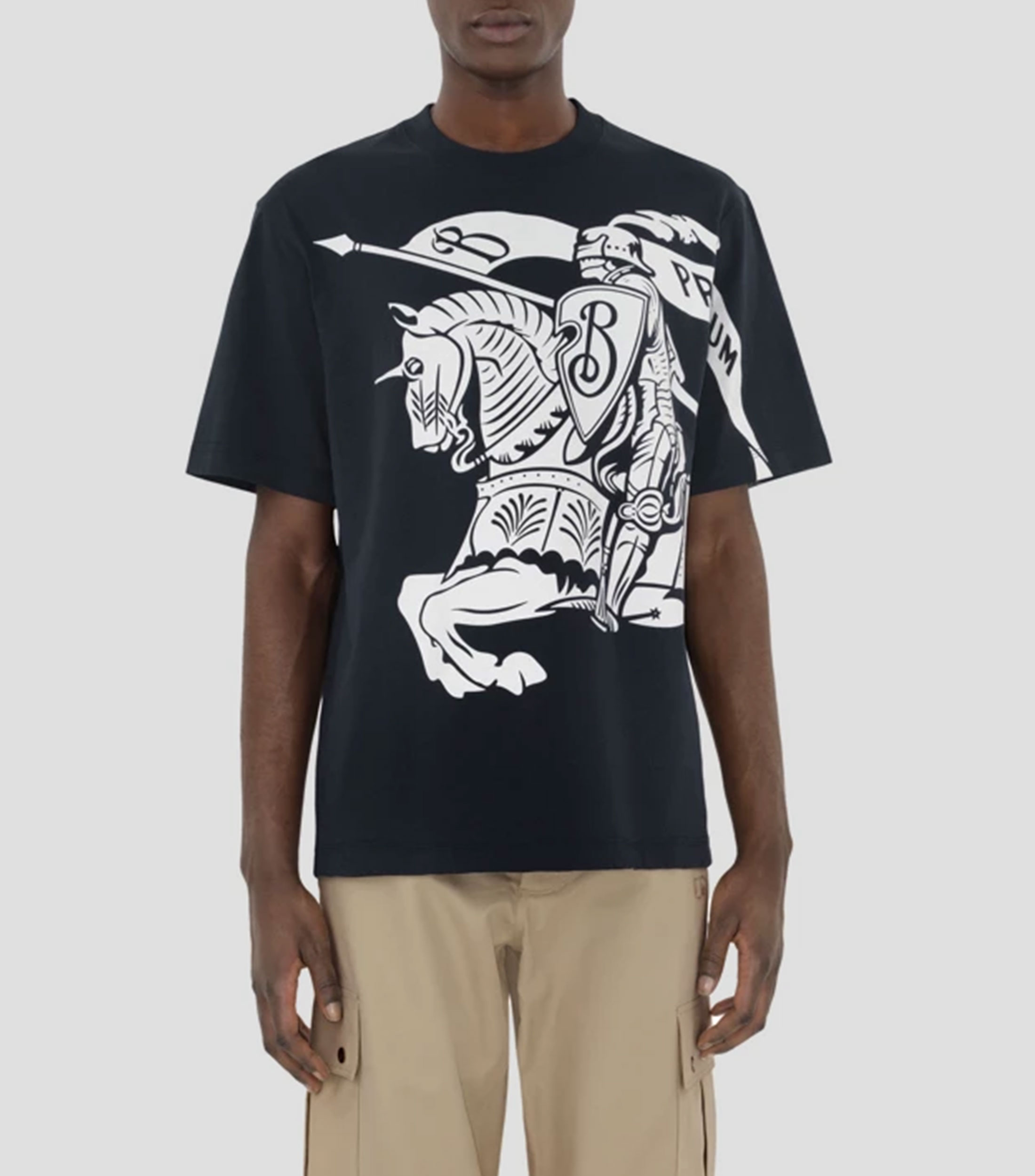 Playera de cuello redondo manga corta estampada Hombre