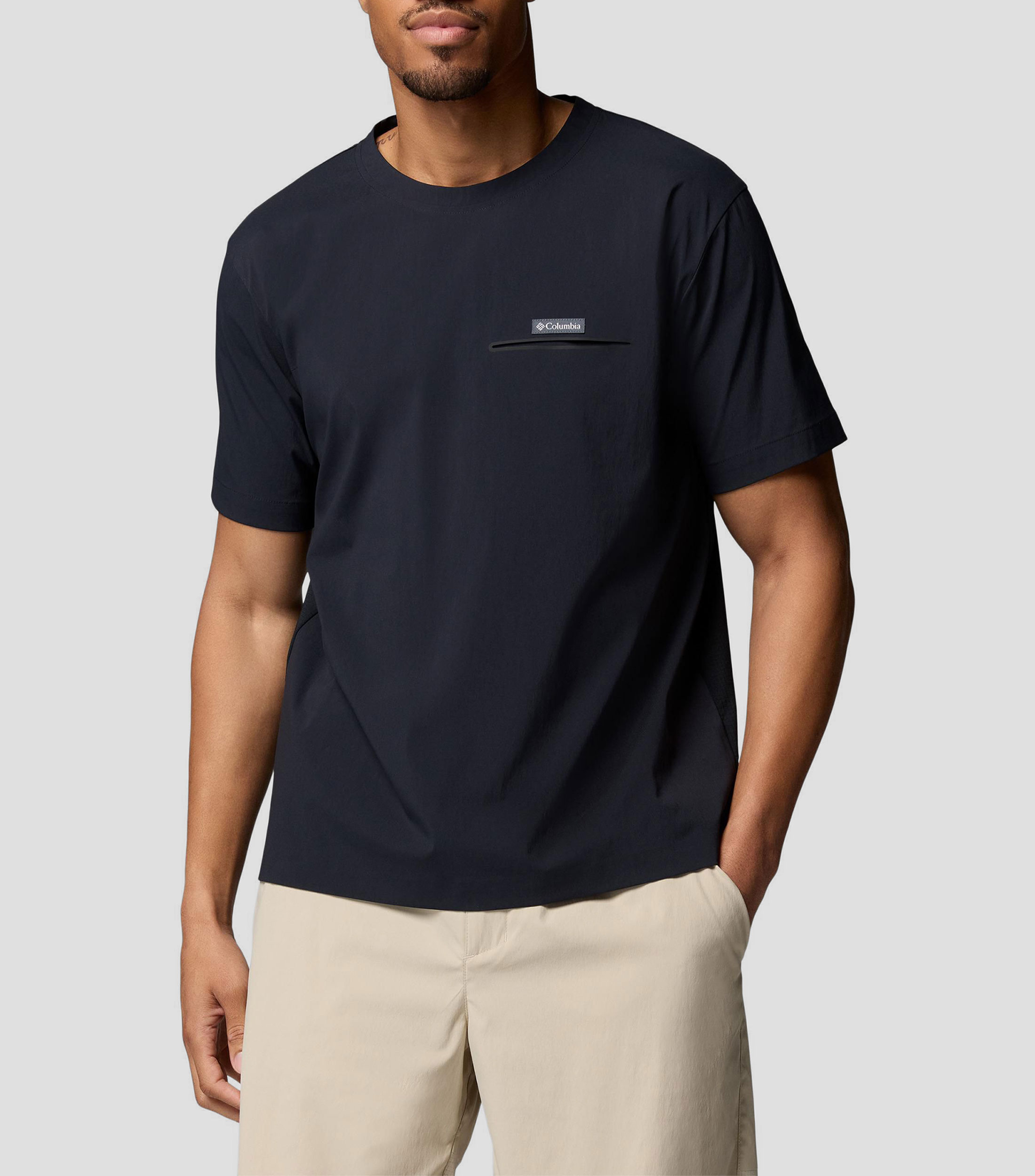 Playera cuello redondo manga corta lisa Hombre
