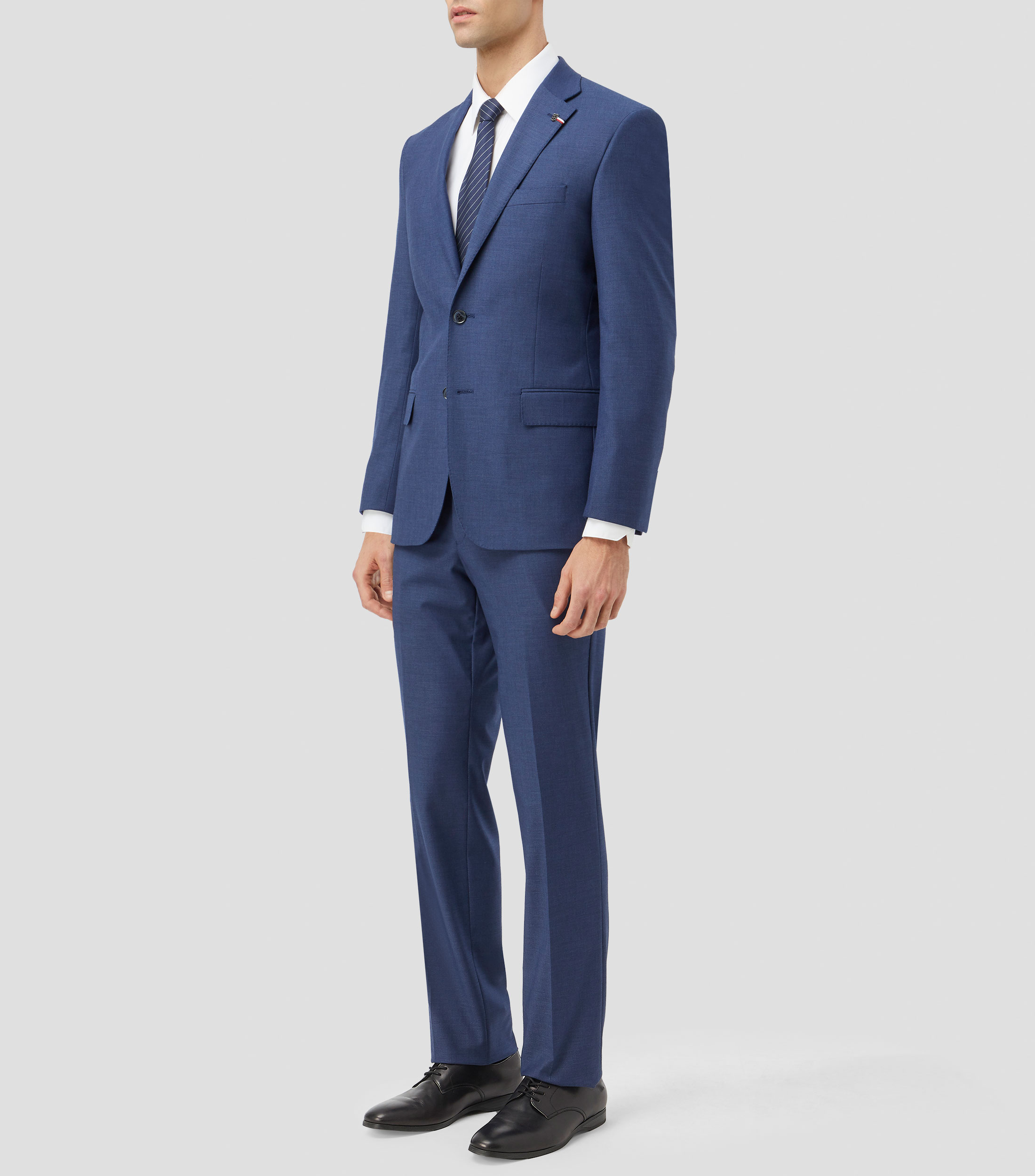 Traje de corte slim con microdiseño Hombre