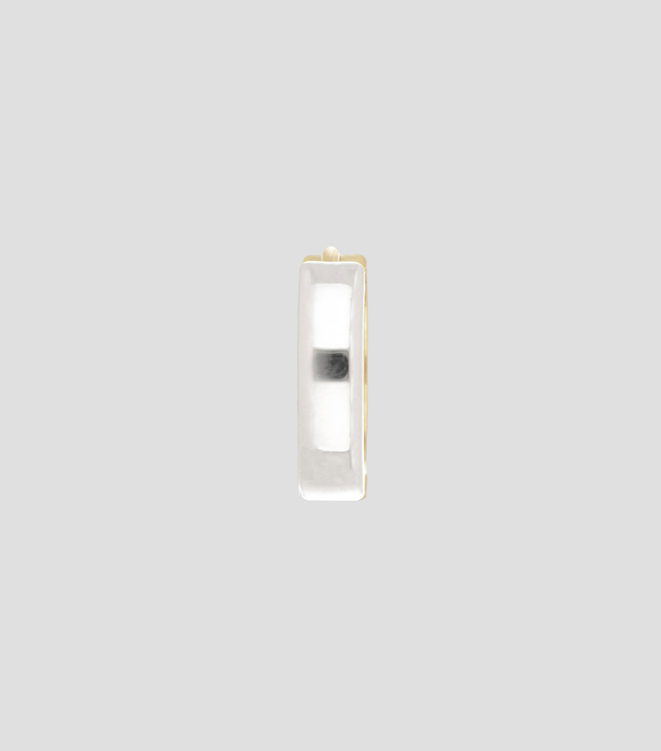 Aretes en oro 14 Kilates bicolor Huggies Mujer