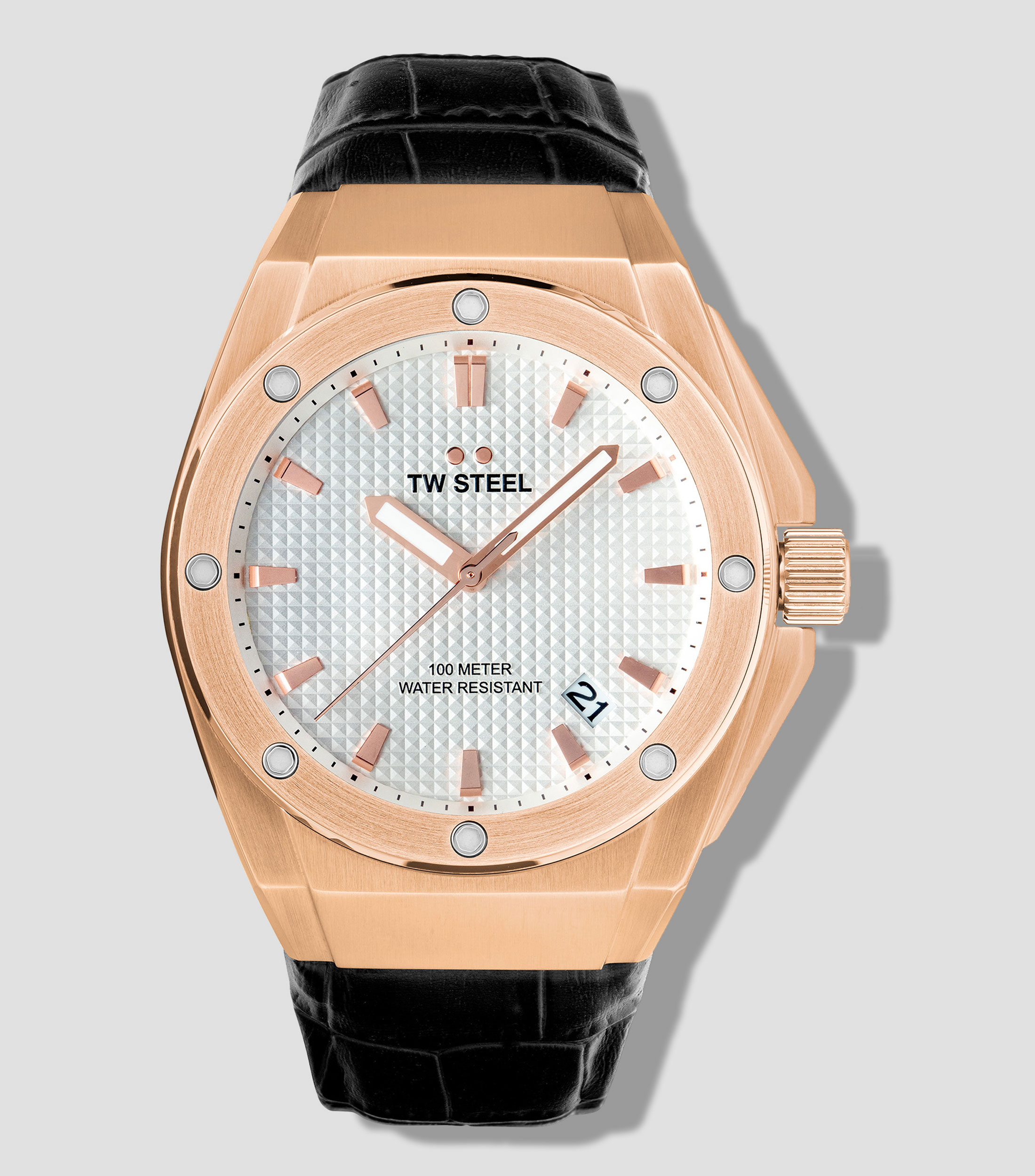 Reloj Unisex Ceo Tech Casual Blanco, Oro Rosa