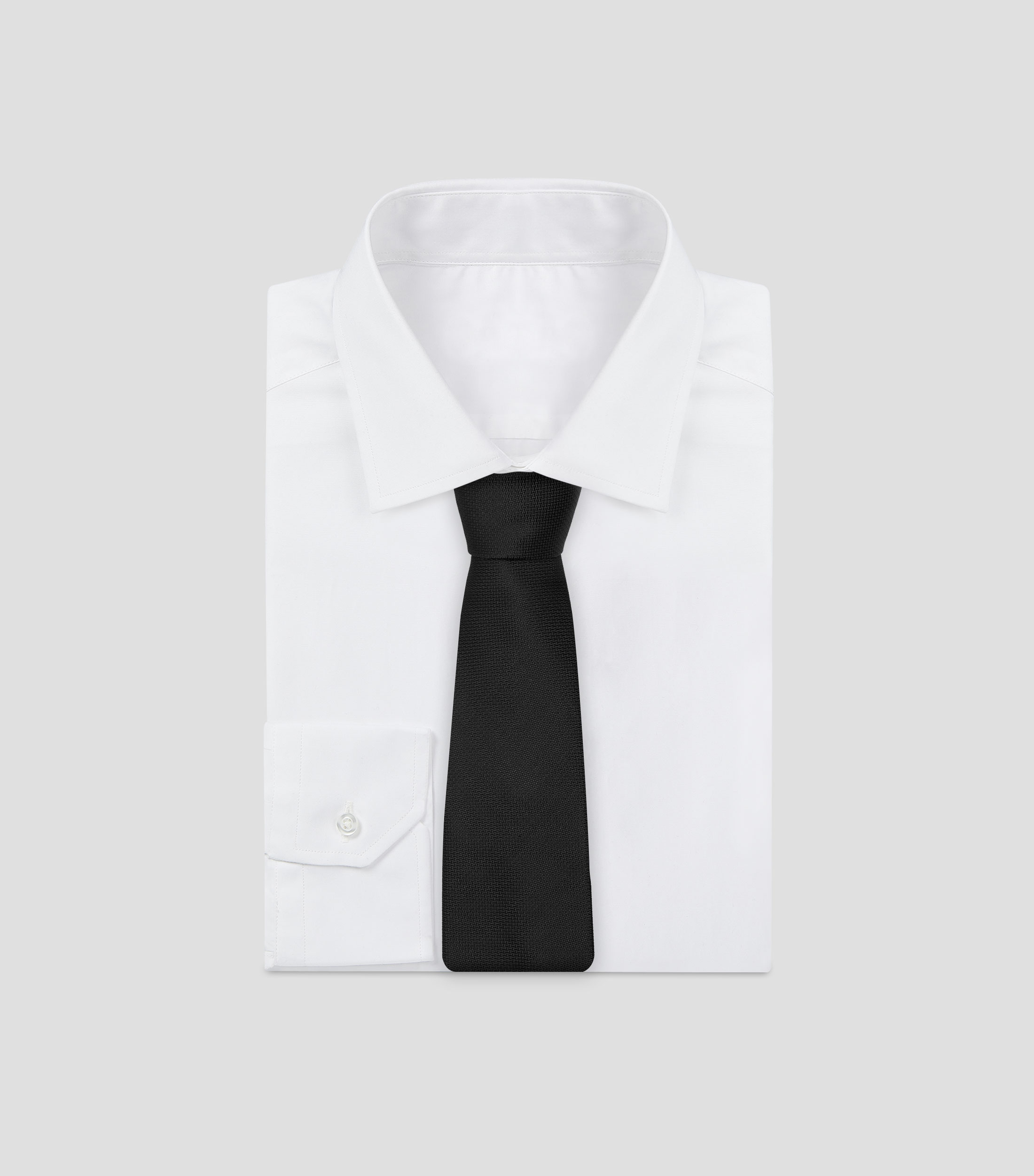 Corbata ancha de seda con microdiseño